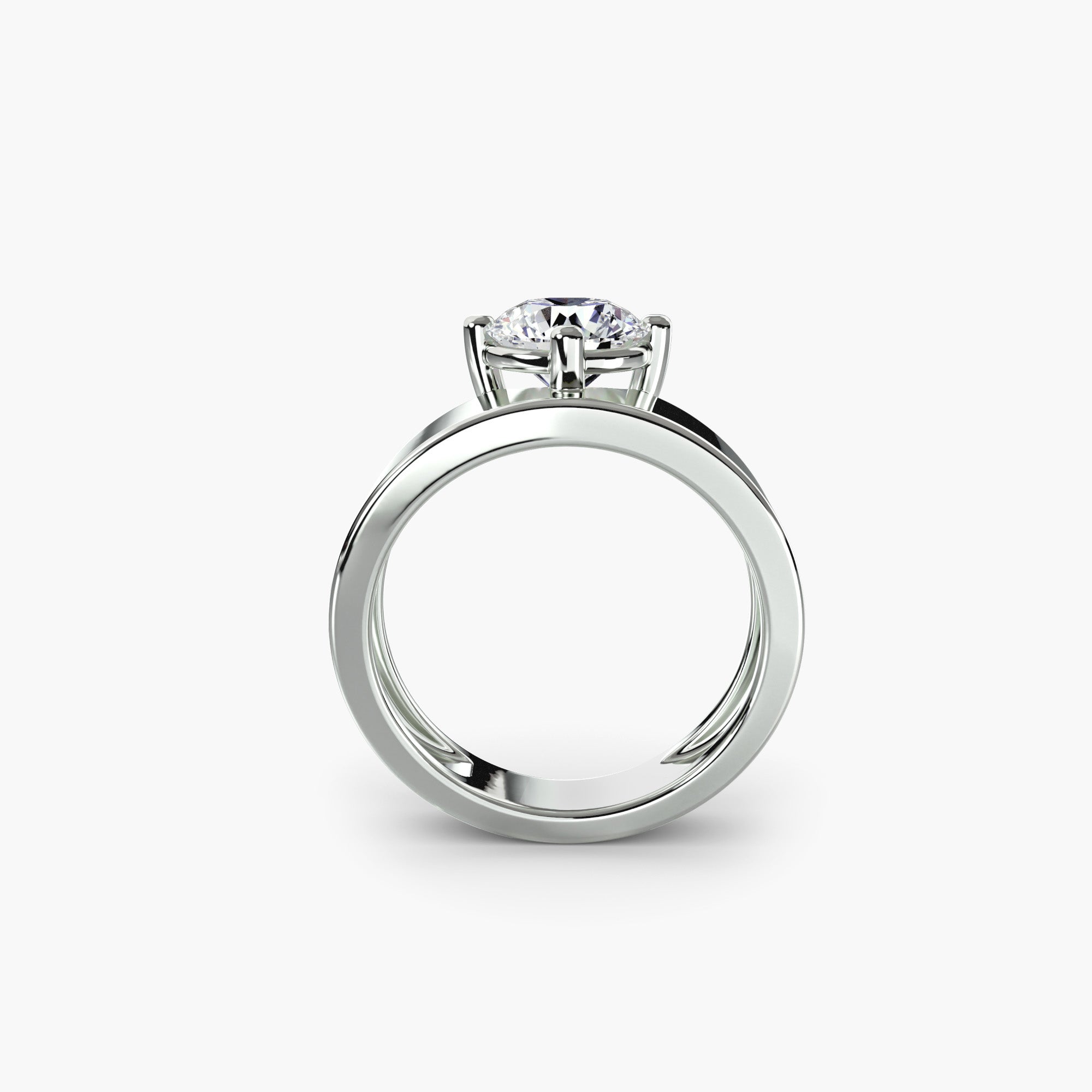 Wide Band Solitaire EclectiCarat
