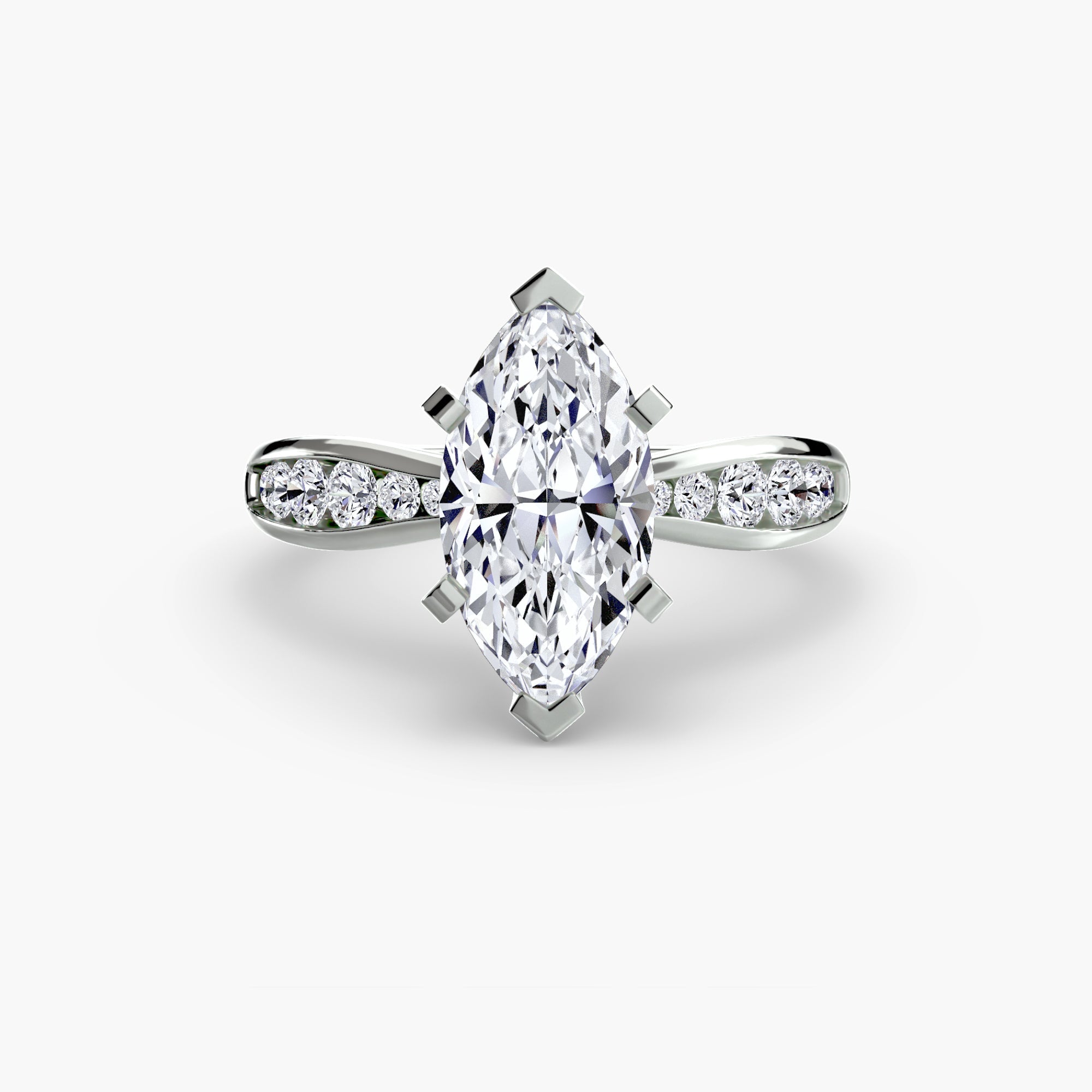 Solitaire with Pavé 3 EclectiCarat