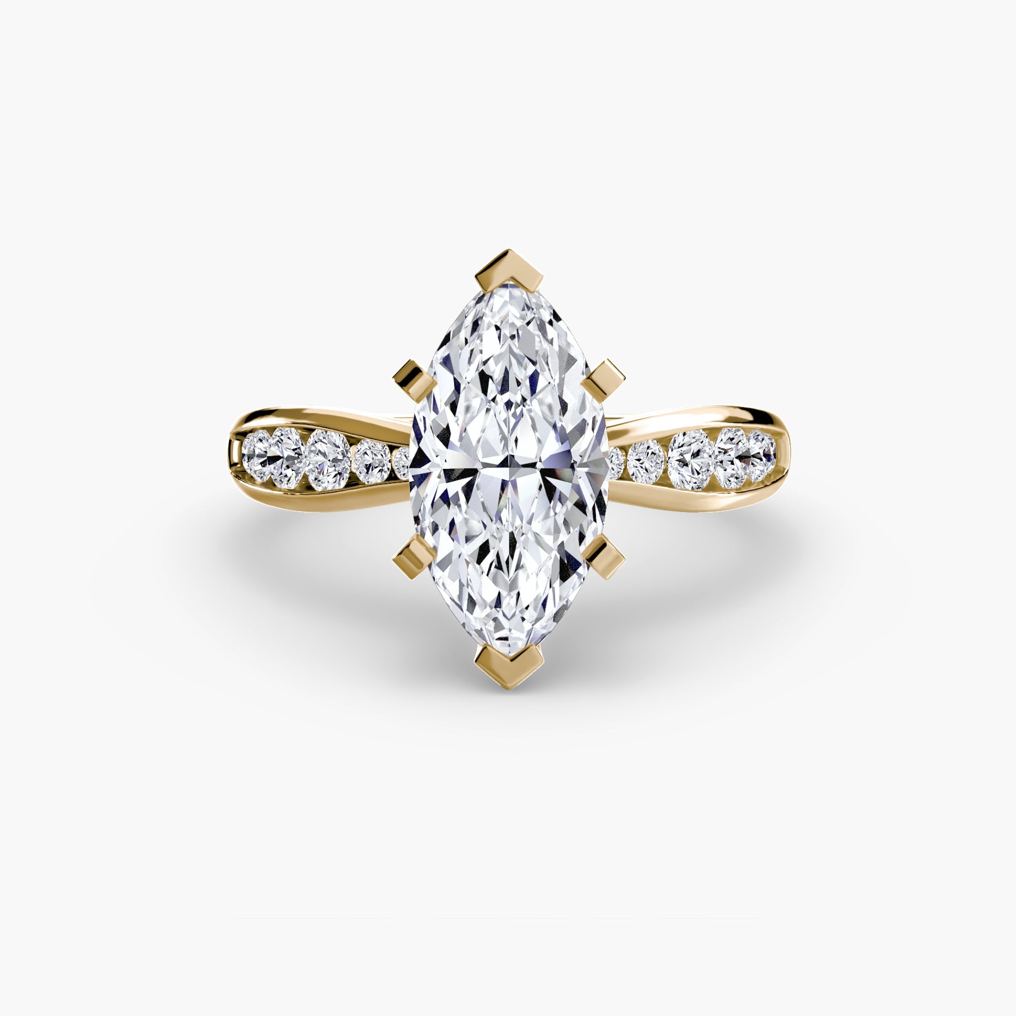Solitaire with Pavé 3 EclectiCarat