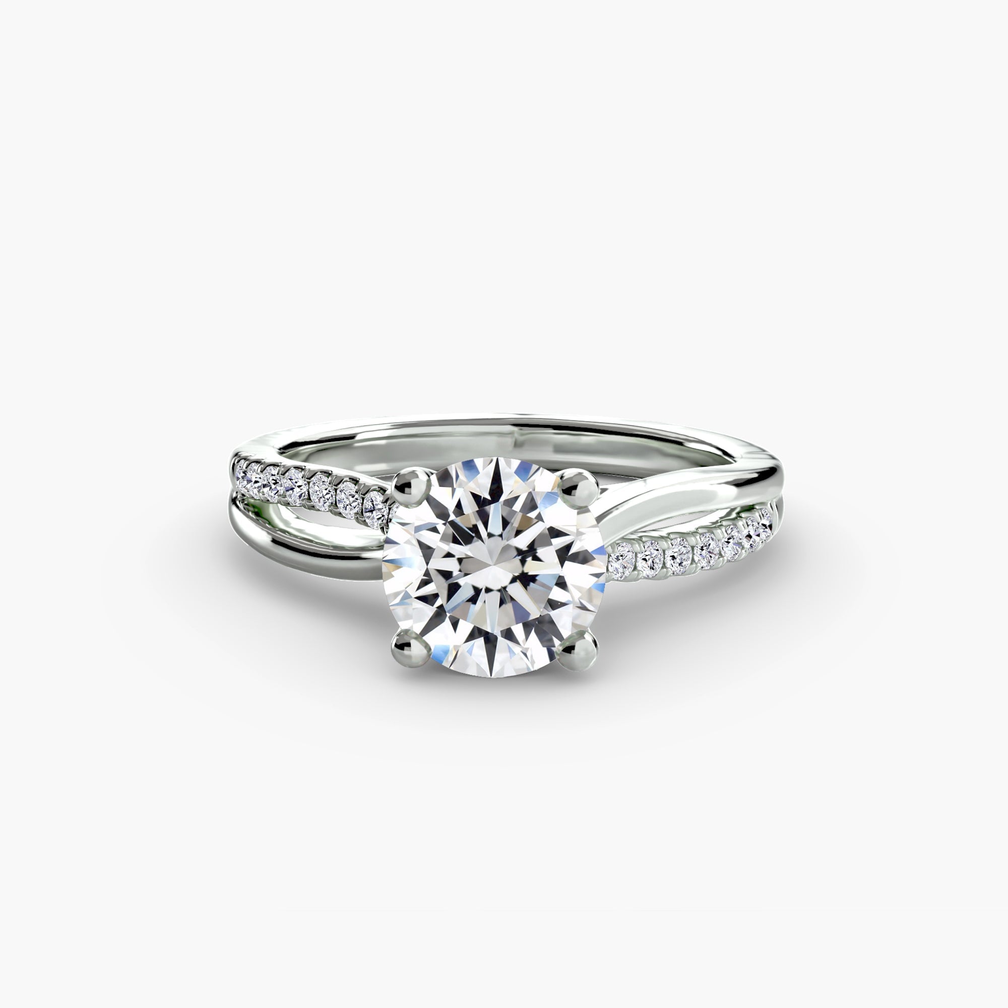 The Split Shank Pavé Solitaire EclectiCarat