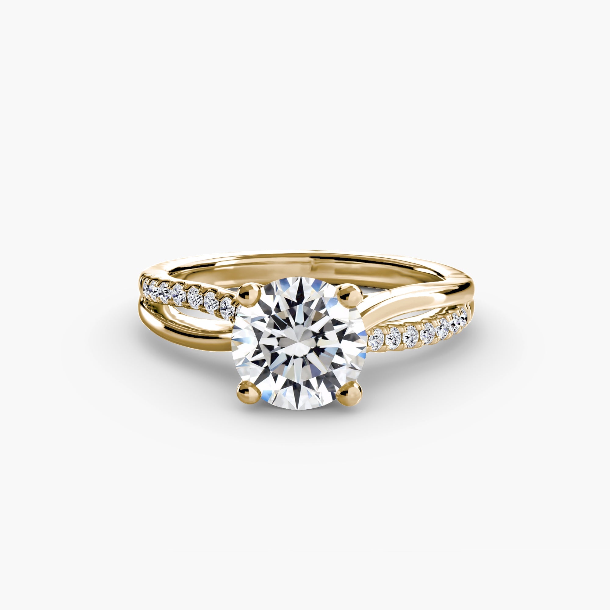 The Split Shank Pavé Solitaire EclectiCarat