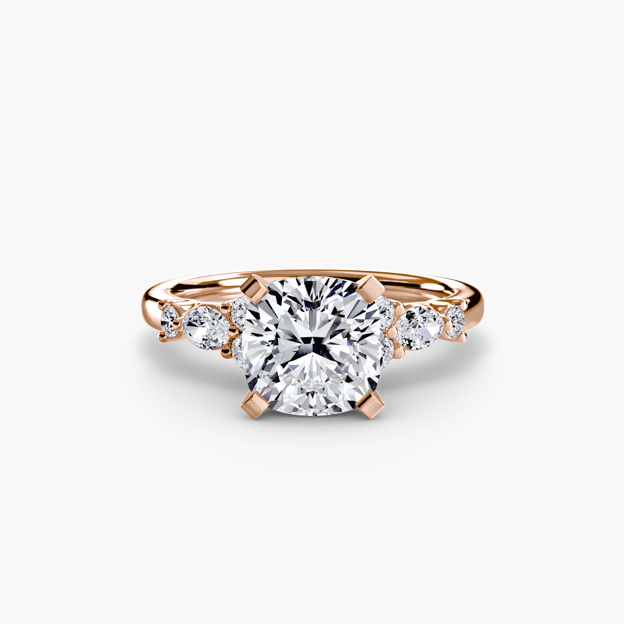 The Floral Accent Solitaire EclectiCarat