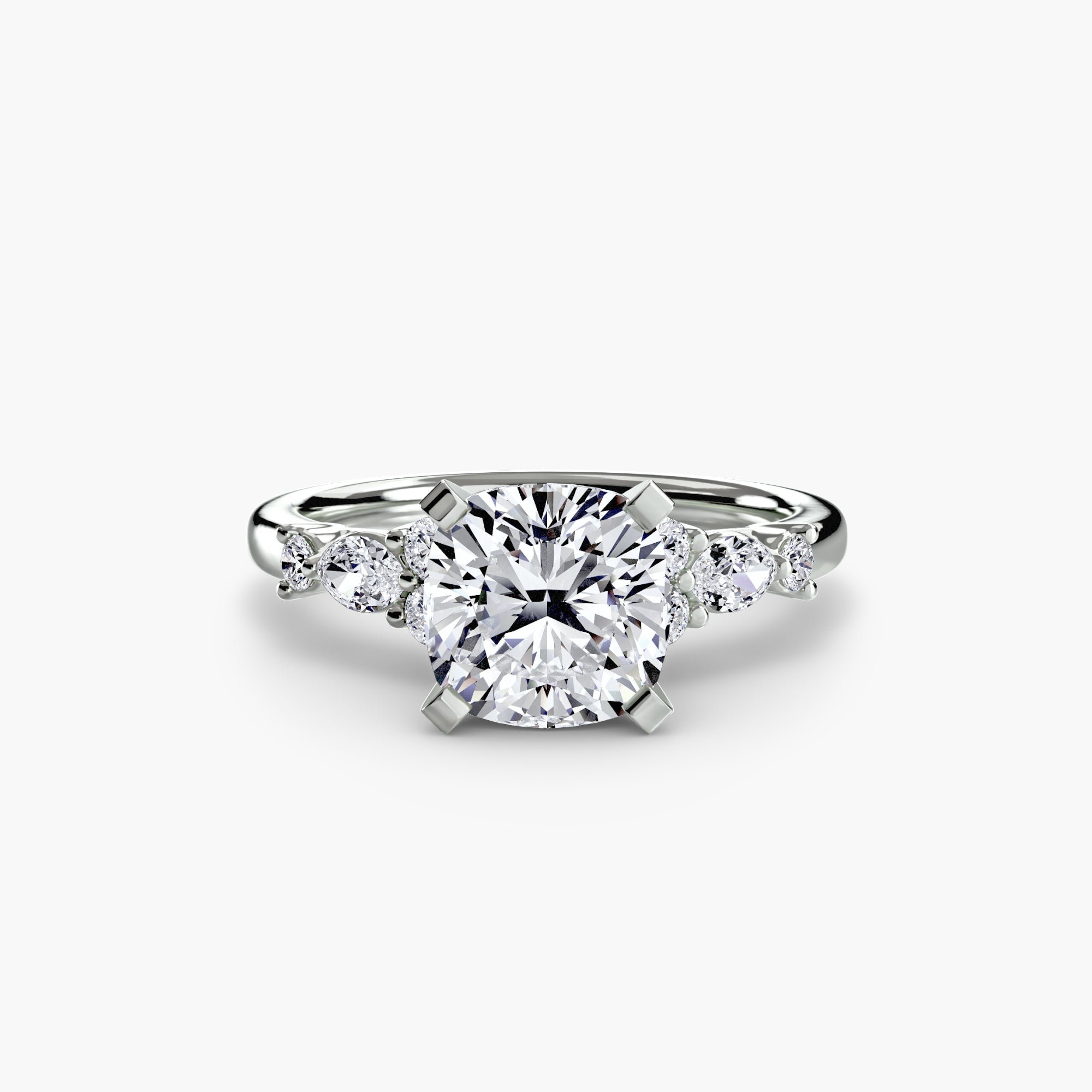 The Floral Accent Solitaire EclectiCarat
