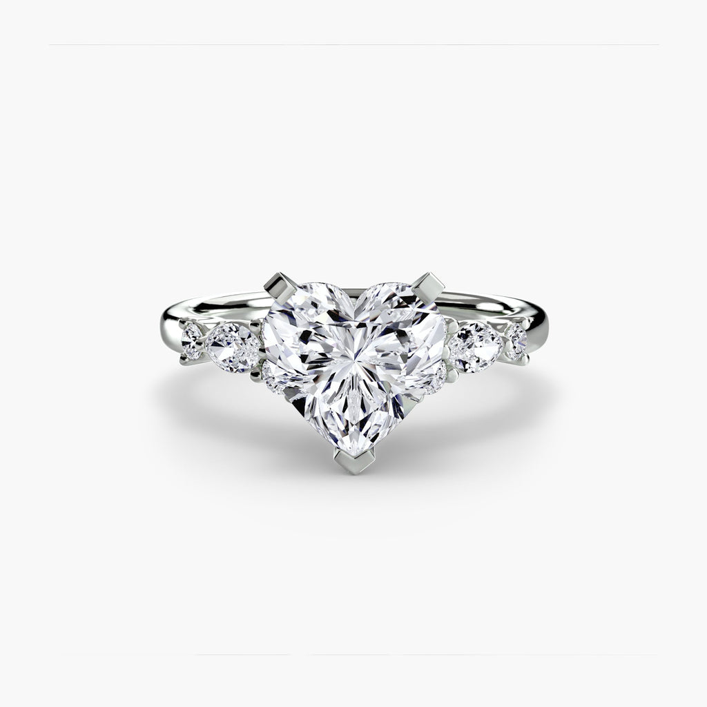 The Floral Accent Solitaire EclectiCarat
