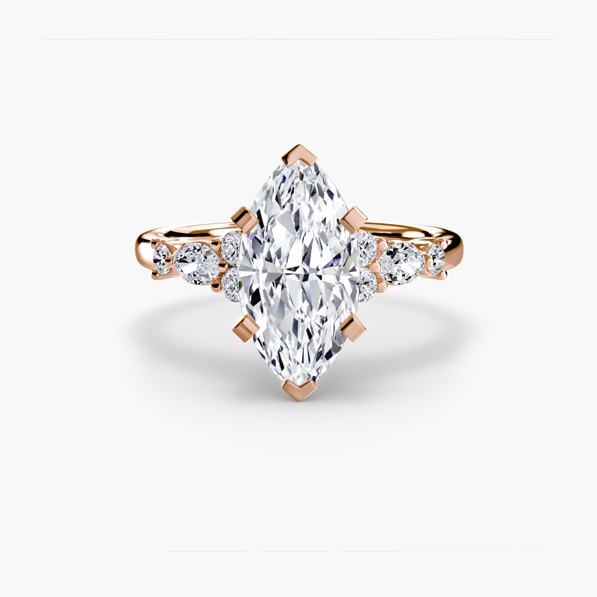 The Floral Accent Solitaire EclectiCarat