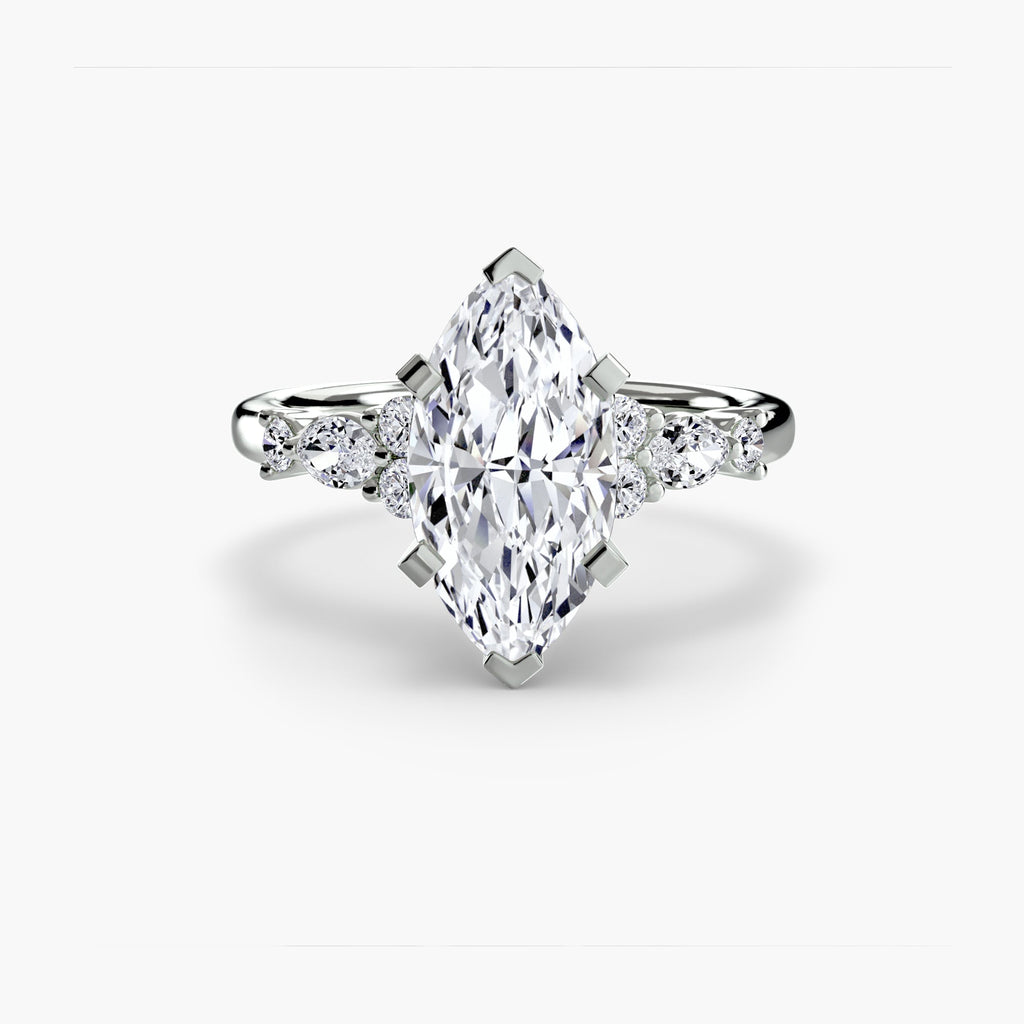 The Floral Accent Solitaire EclectiCarat