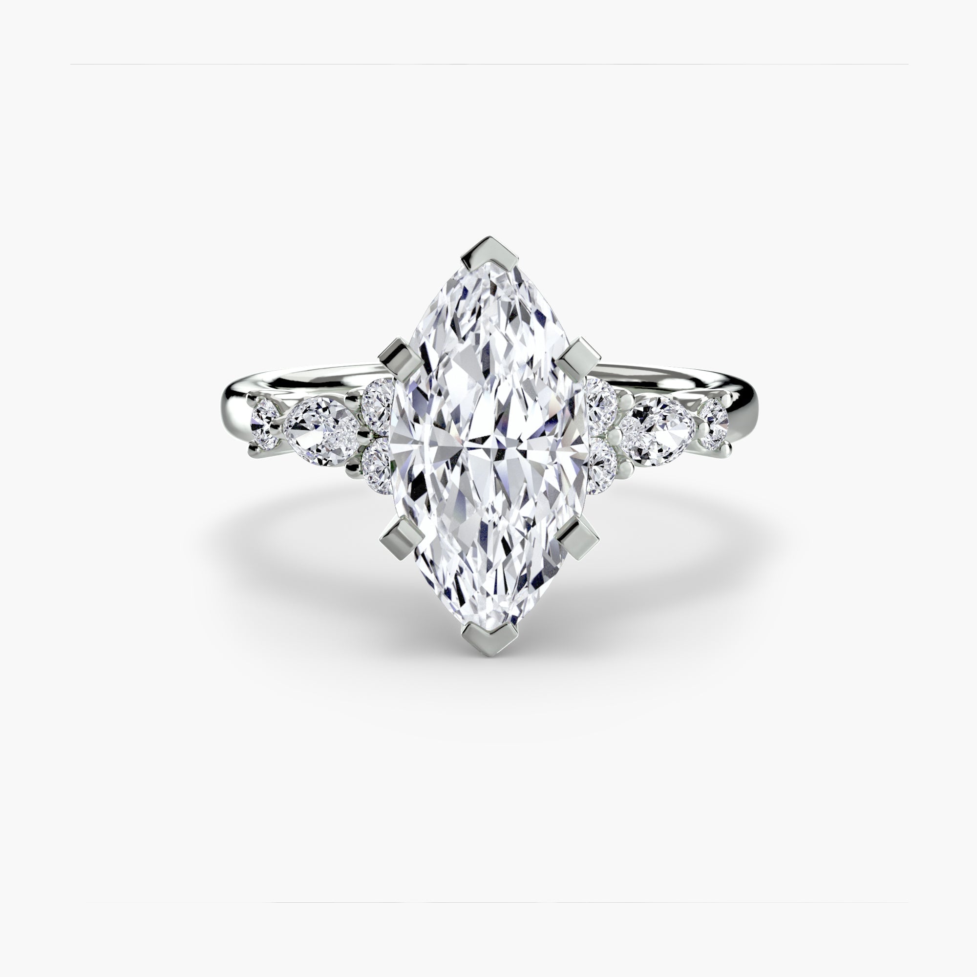 The Floral Accent Solitaire EclectiCarat