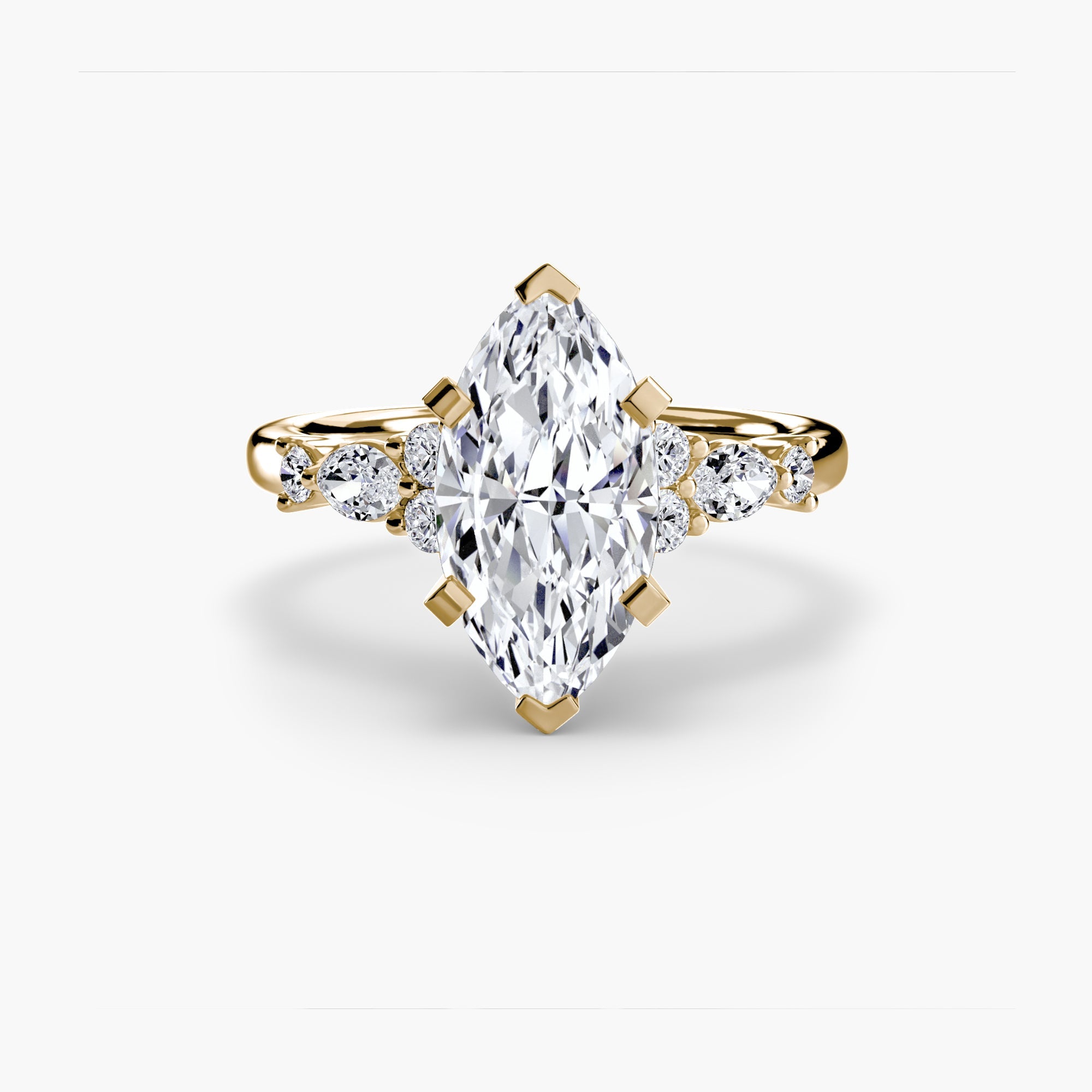 The Floral Accent Solitaire EclectiCarat