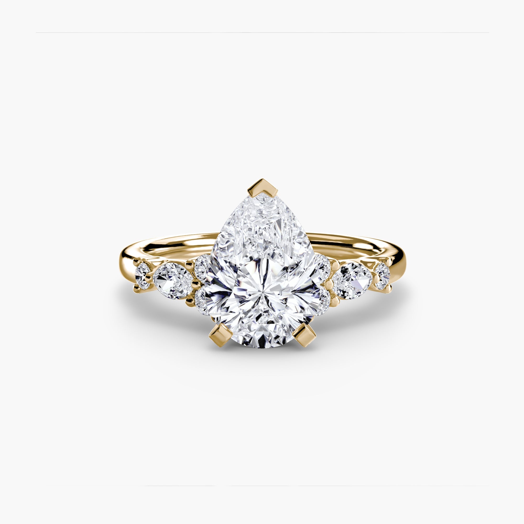 The Floral Accent Solitaire EclectiCarat