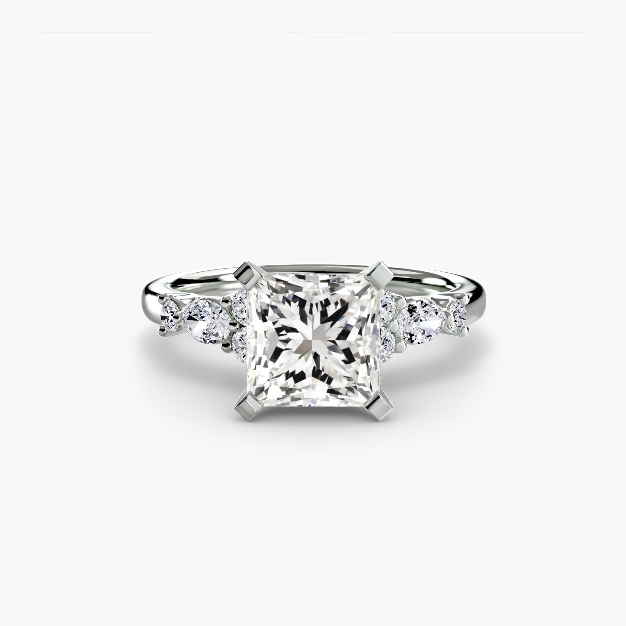 The Floral Accent Solitaire EclectiCarat