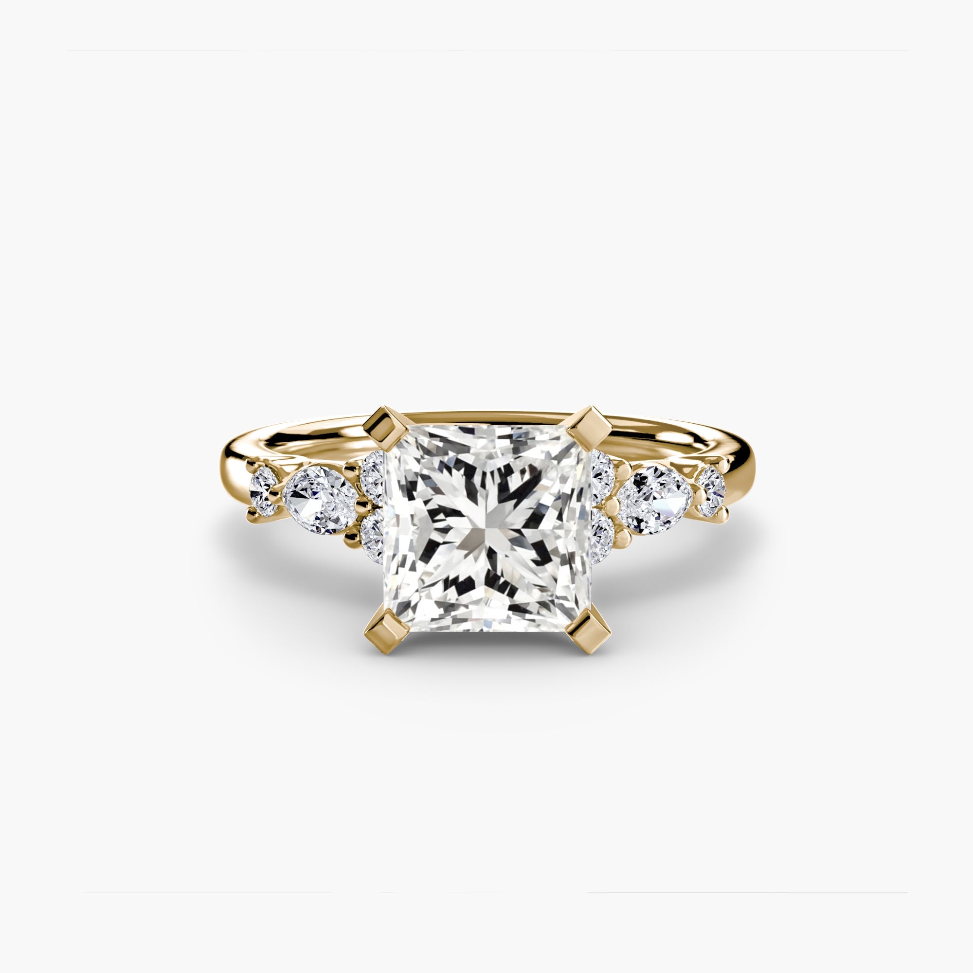 The Floral Accent Solitaire EclectiCarat