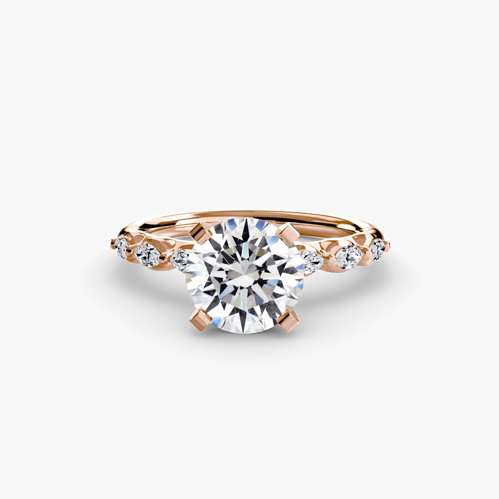 The Floral Accent Solitaire EclectiCarat