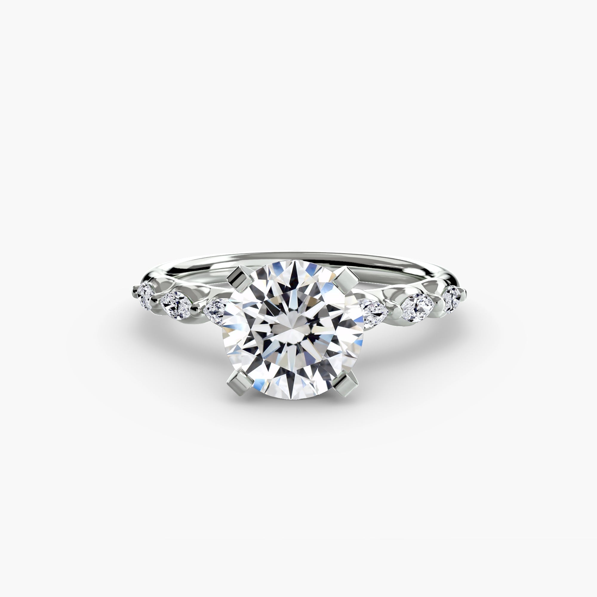 The Floral Accent Solitaire EclectiCarat