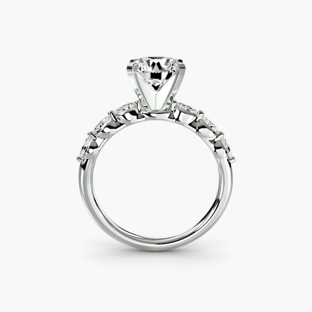 The Floral Accent Solitaire EclectiCarat