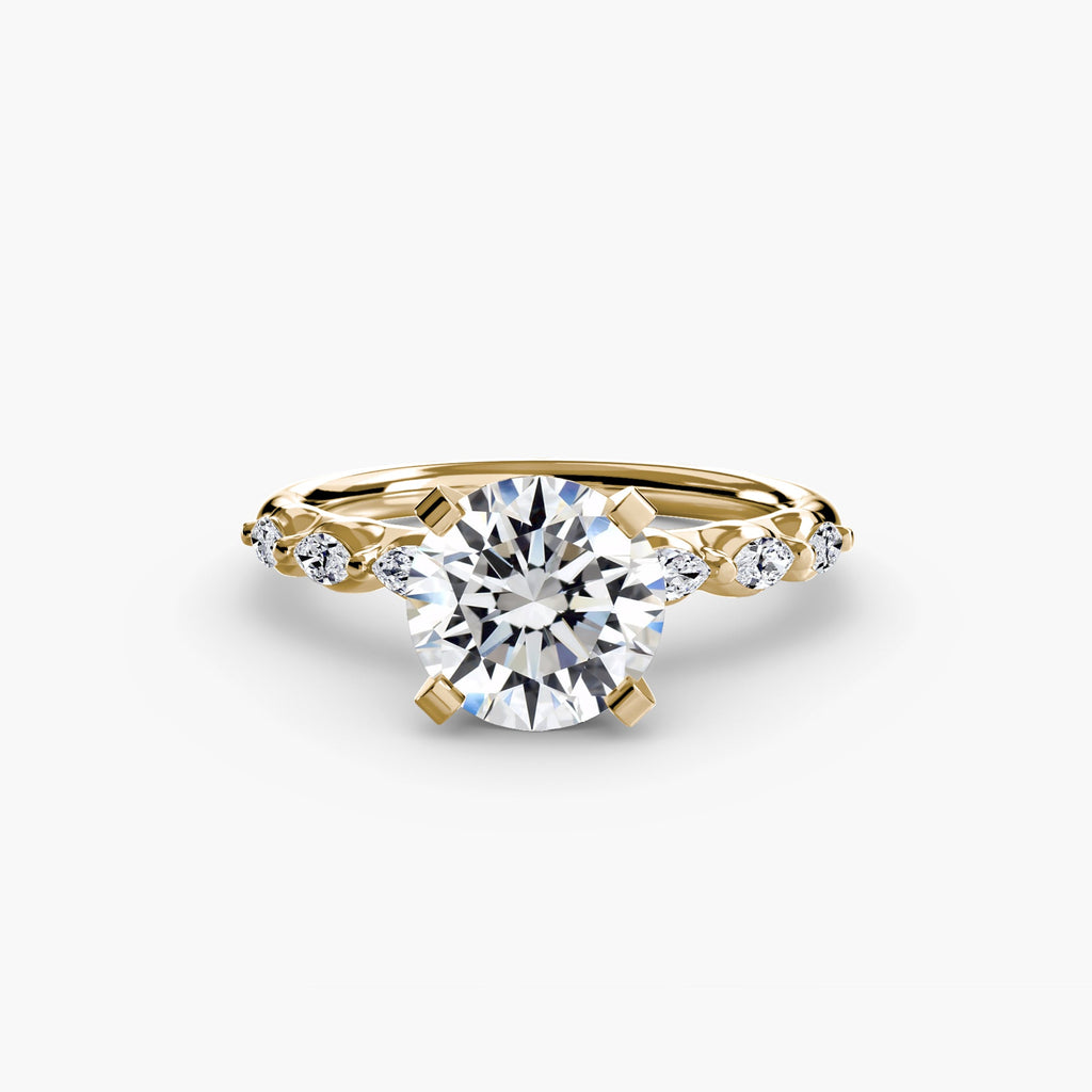 The Floral Accent Solitaire EclectiCarat
