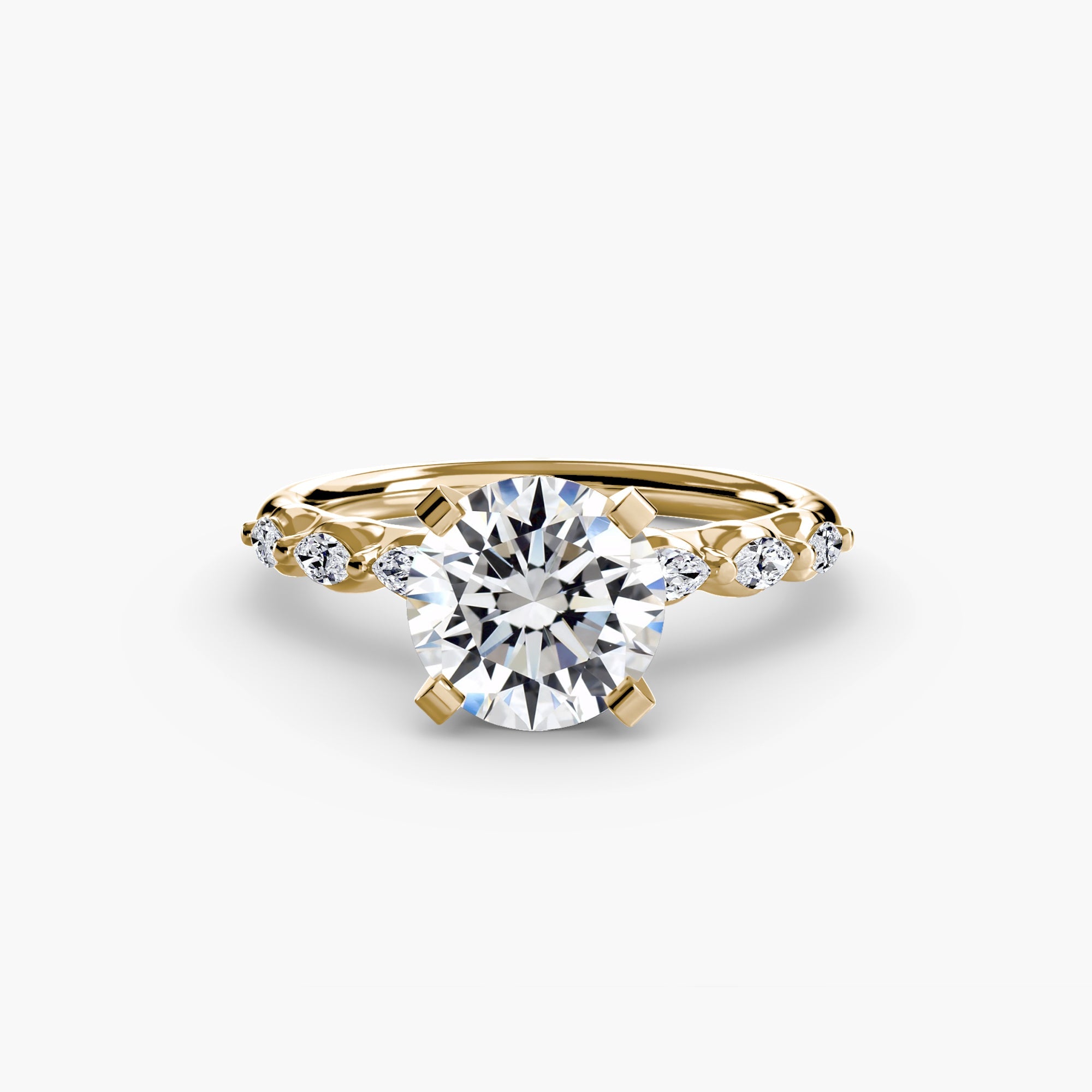 The Floral Accent Solitaire EclectiCarat