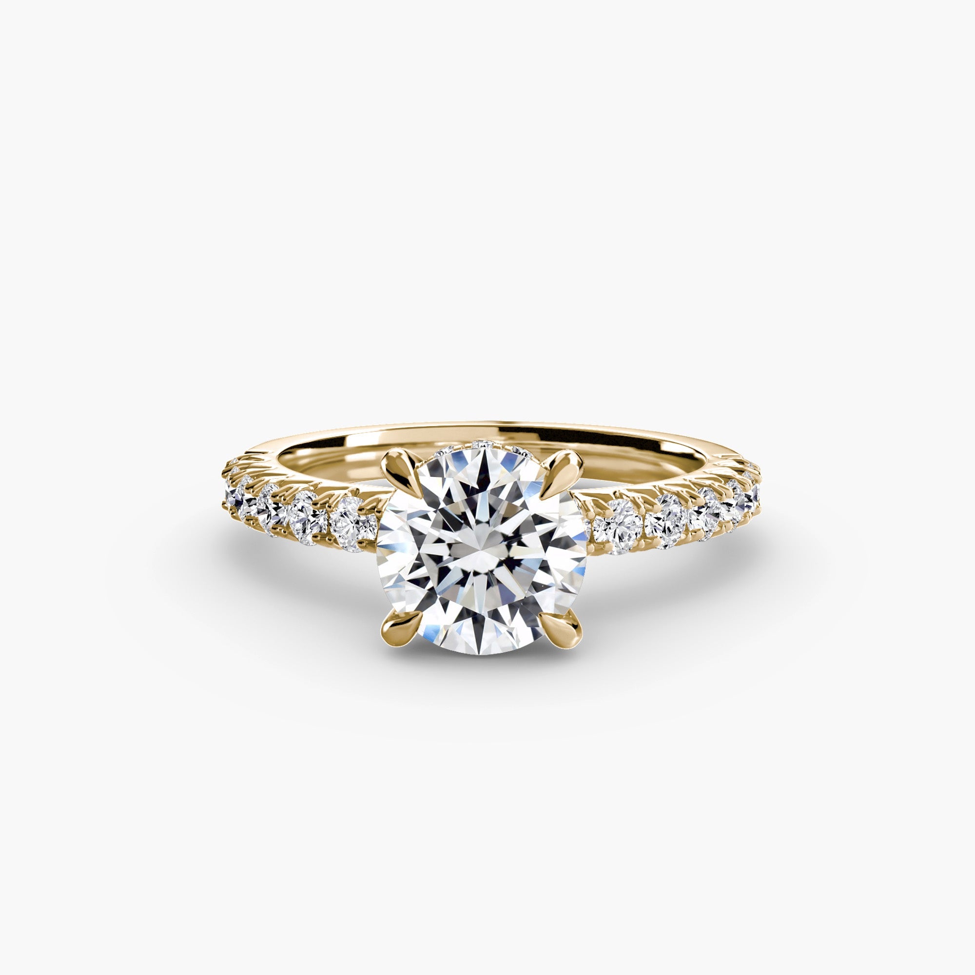 Solitaire with Pavé 6 EclectiCarat