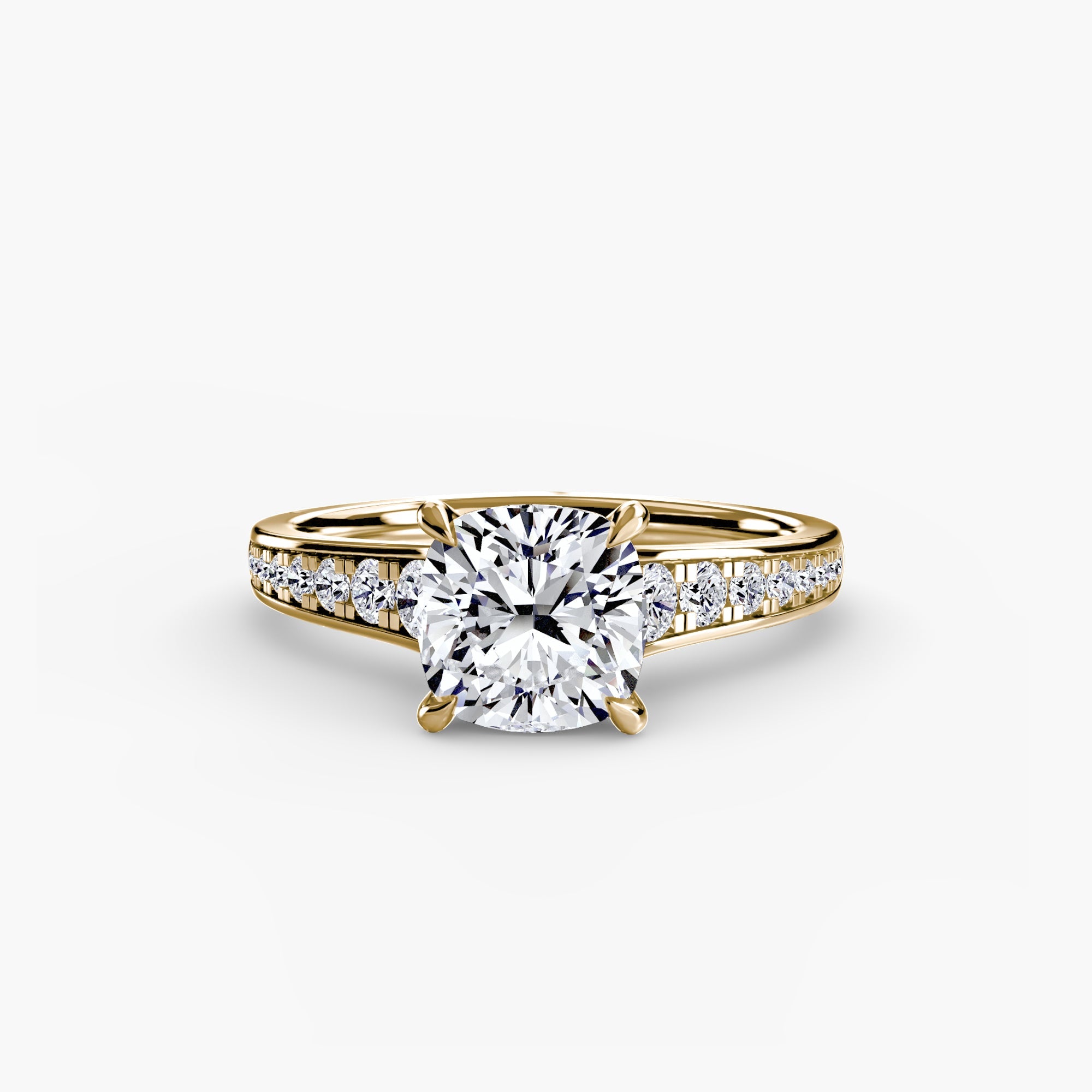 Solitaire with Pavé 7 EclectiCarat