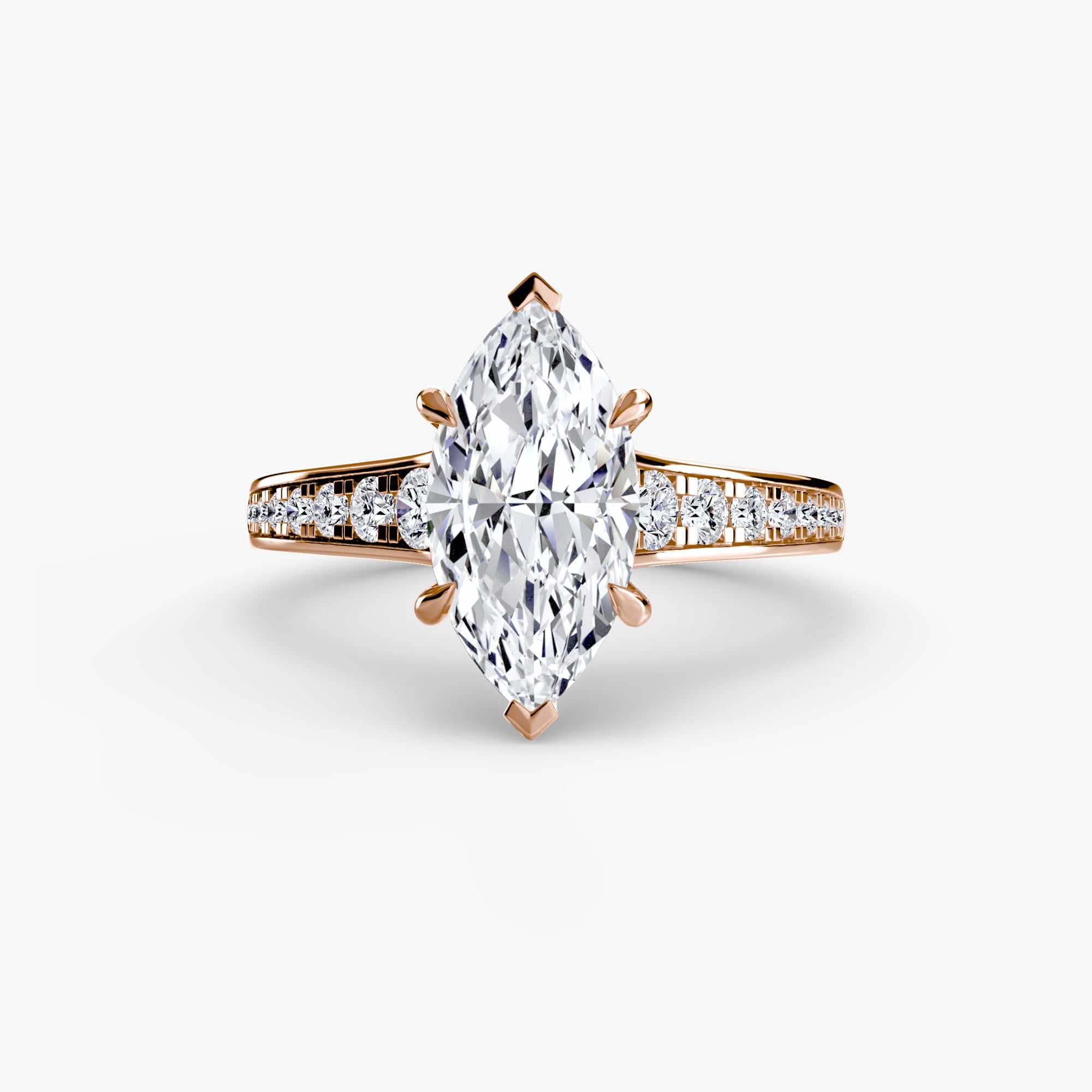 Solitaire with Pavé 7 EclectiCarat