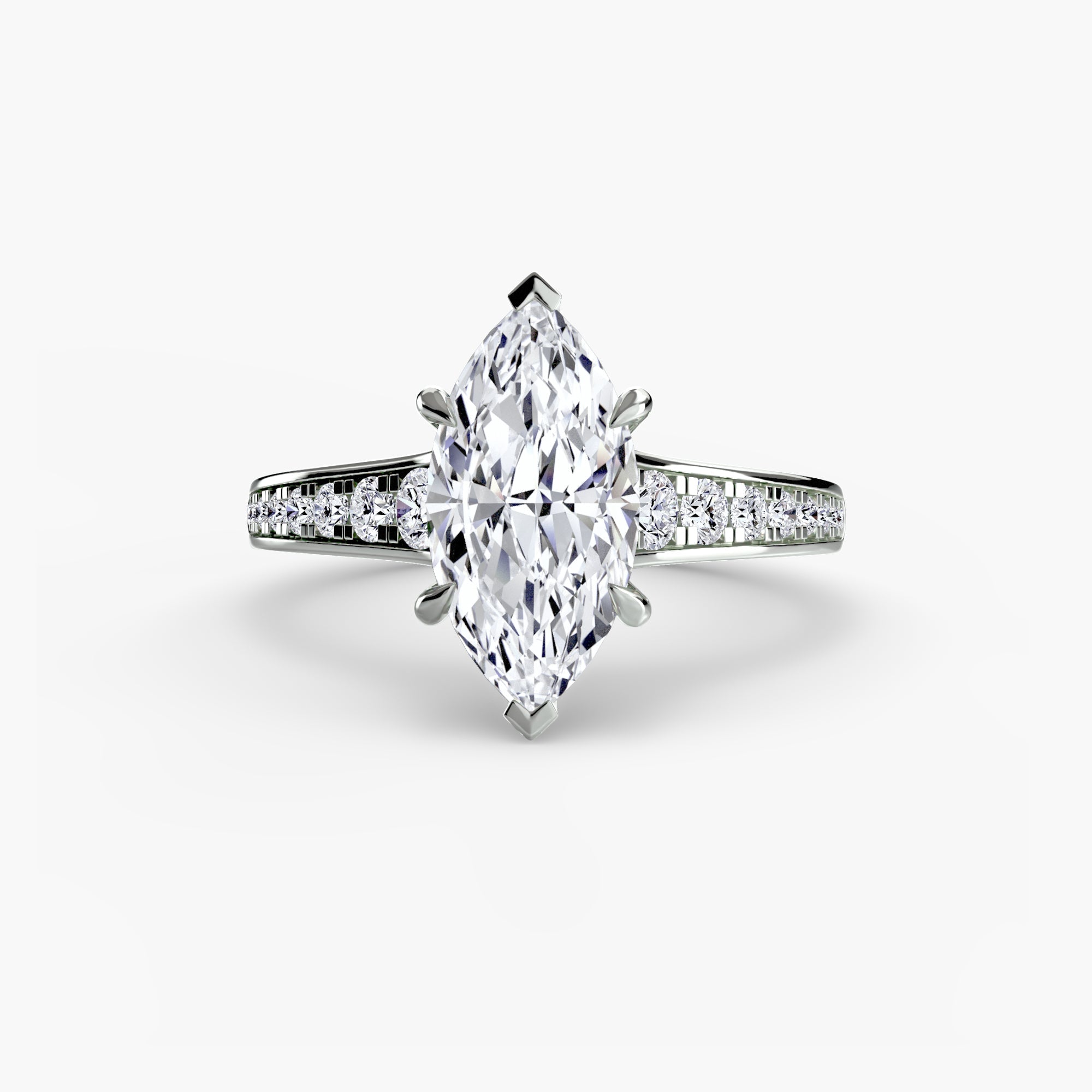 Solitaire with Pavé 7 EclectiCarat