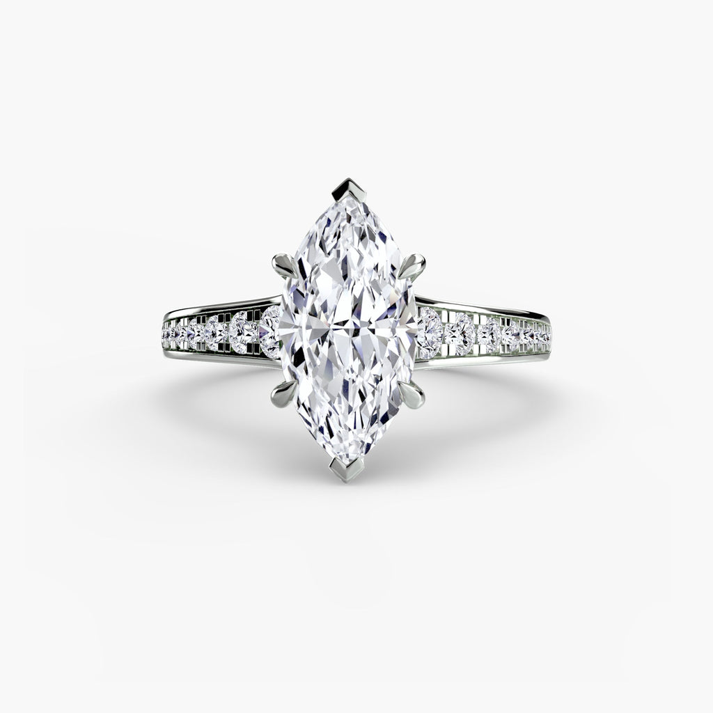 Solitaire with Pavé 7 EclectiCarat