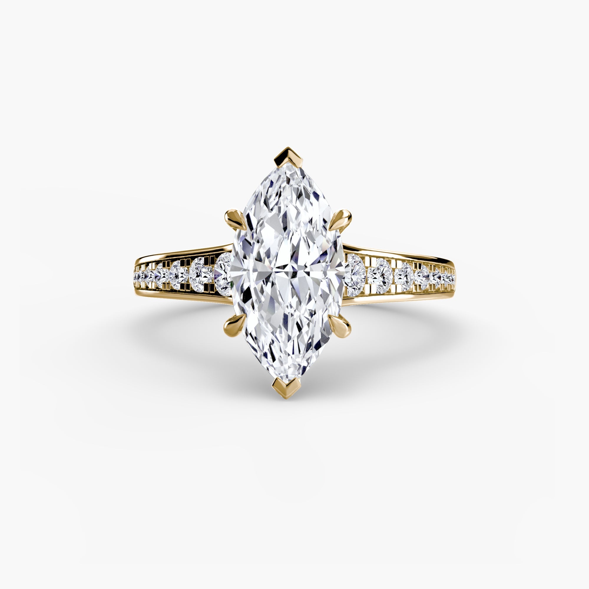 Solitaire with Pavé 7 EclectiCarat
