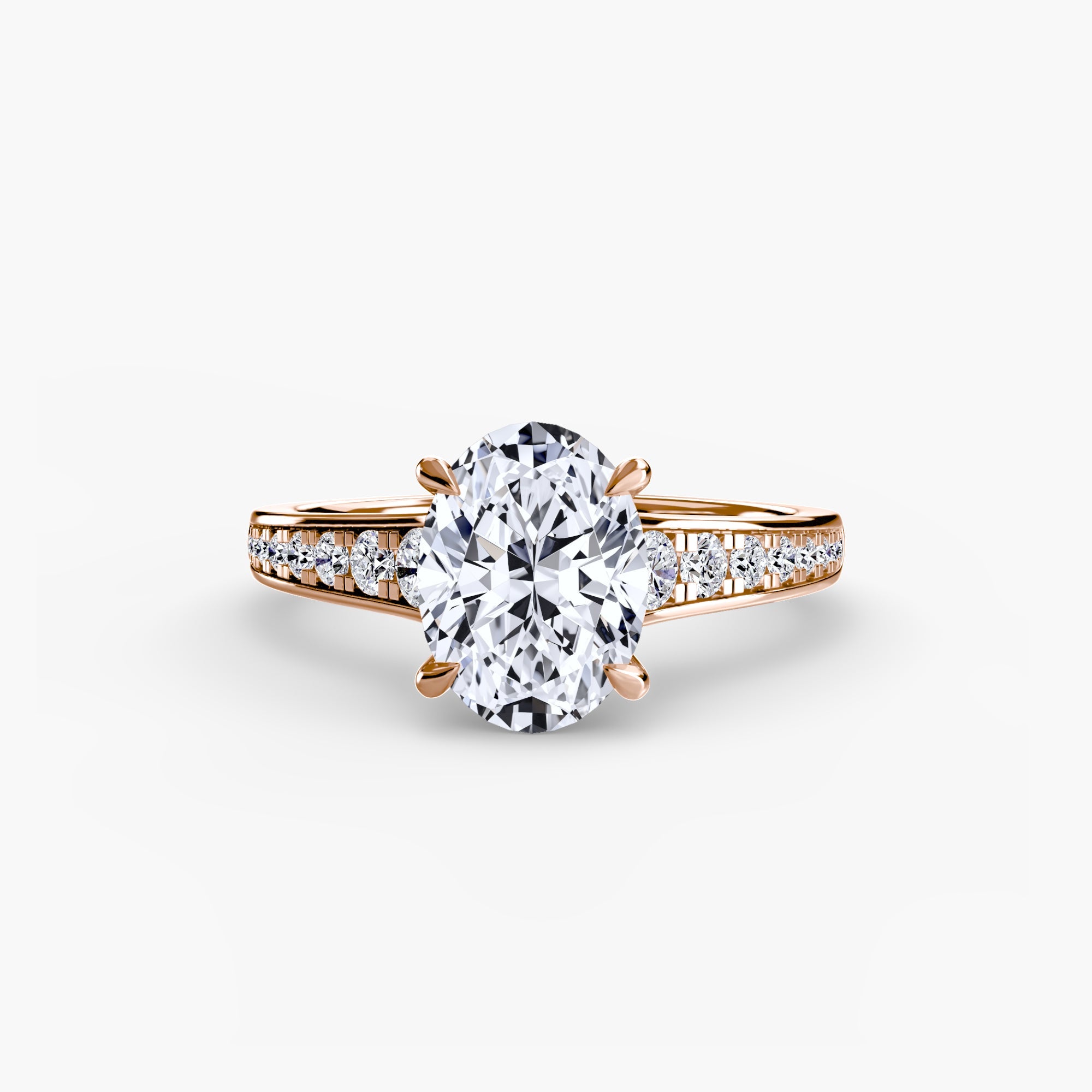 Solitaire with Pavé 7 EclectiCarat