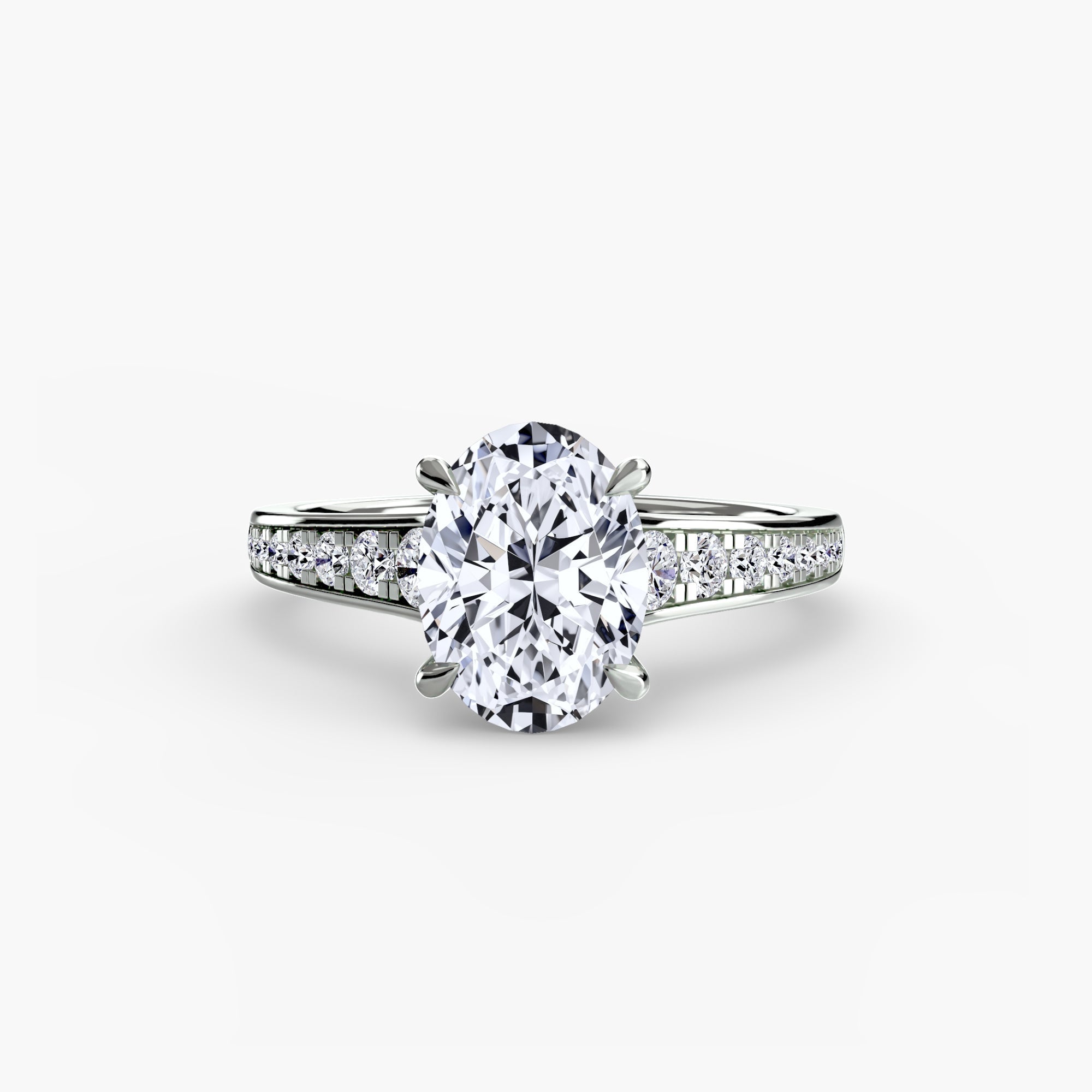 Solitaire with Pavé 7 EclectiCarat