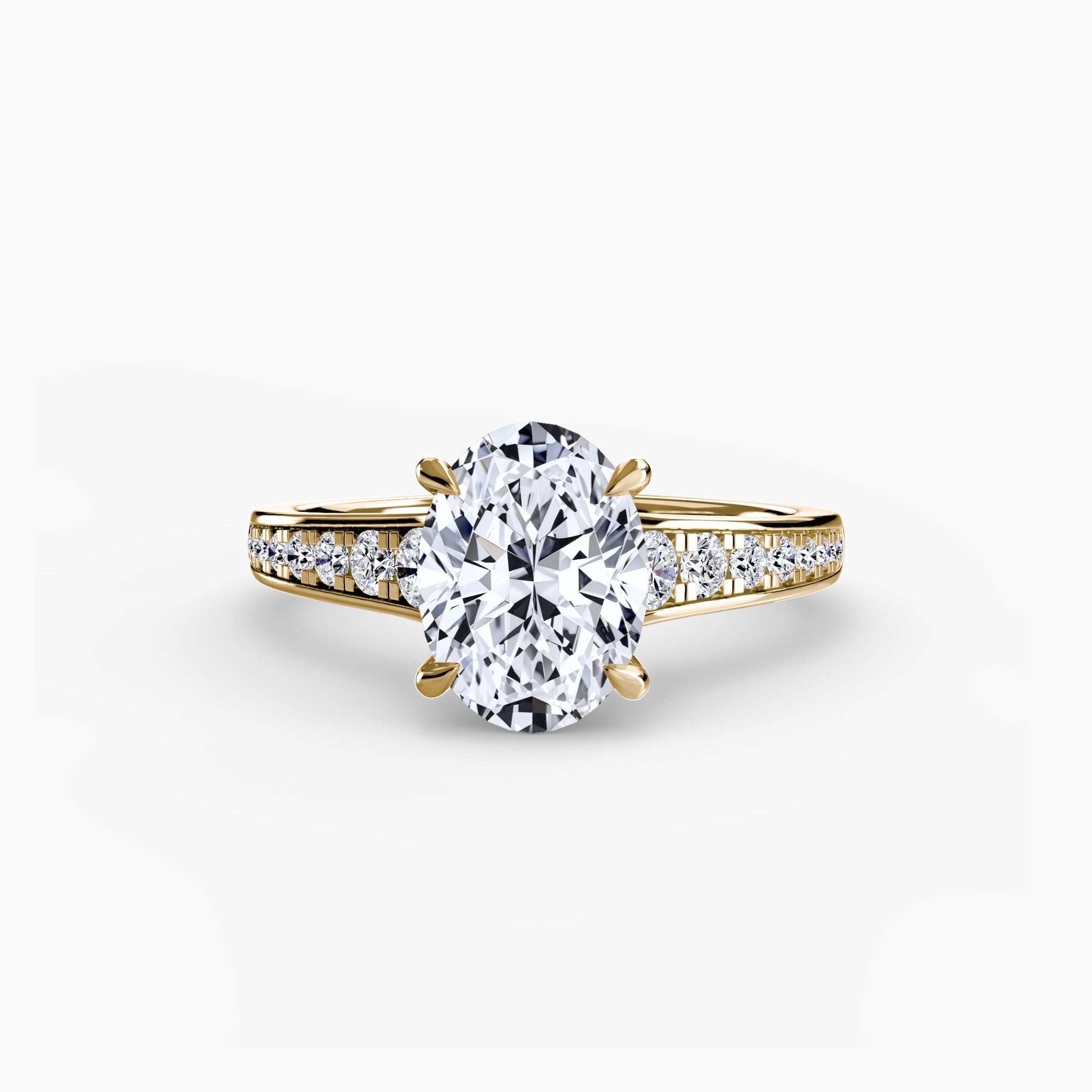 Solitaire with Pavé 7 EclectiCarat