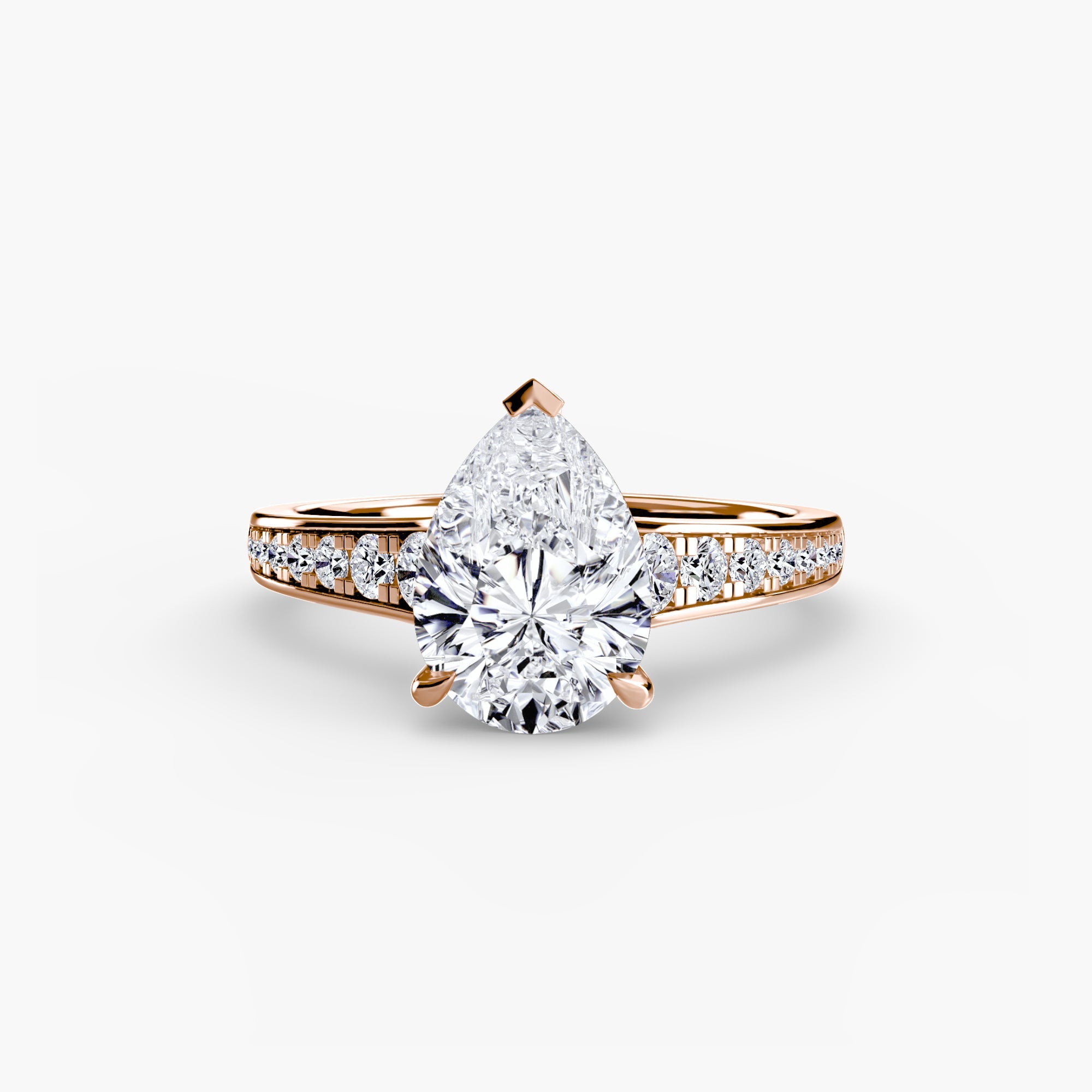 Solitaire with Pavé 7 EclectiCarat