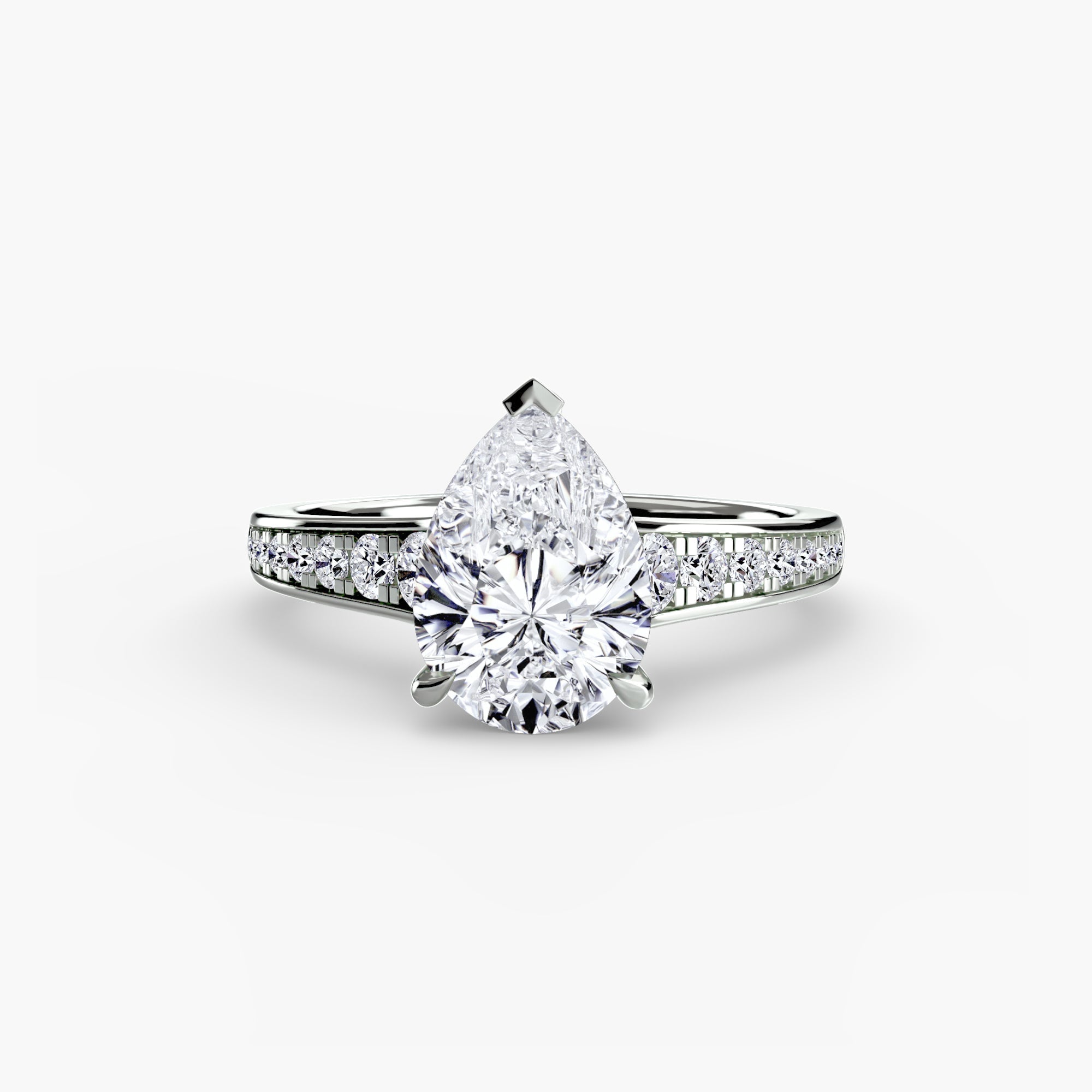Solitaire with Pavé 7 EclectiCarat