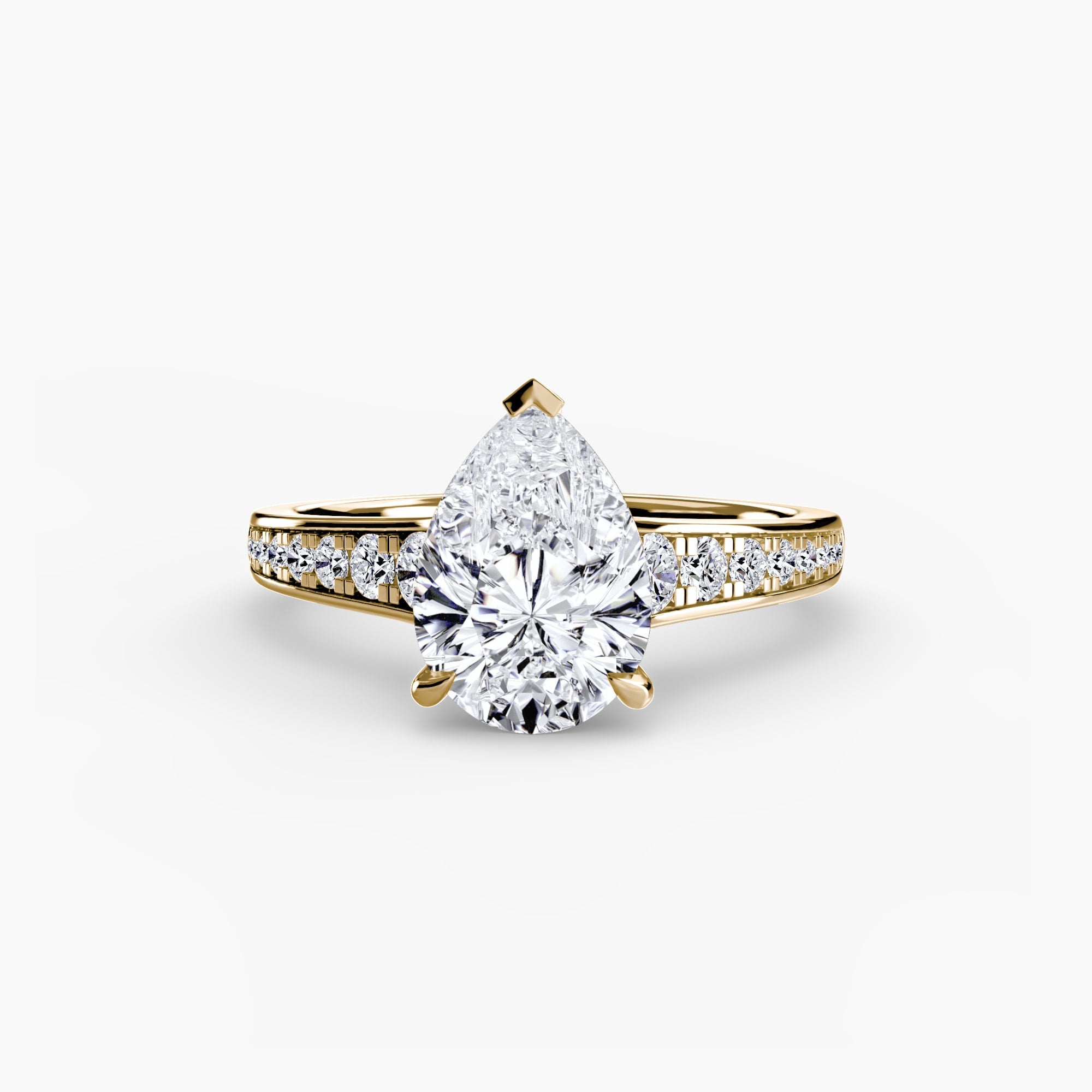 Solitaire with Pavé 7 EclectiCarat