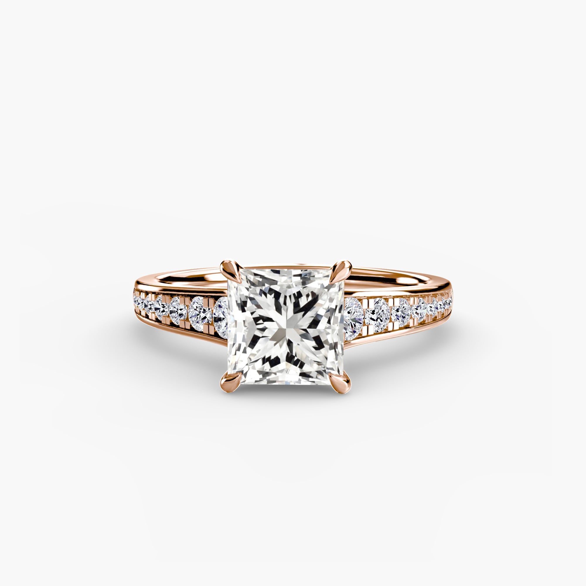 Solitaire with Pavé 7 EclectiCarat