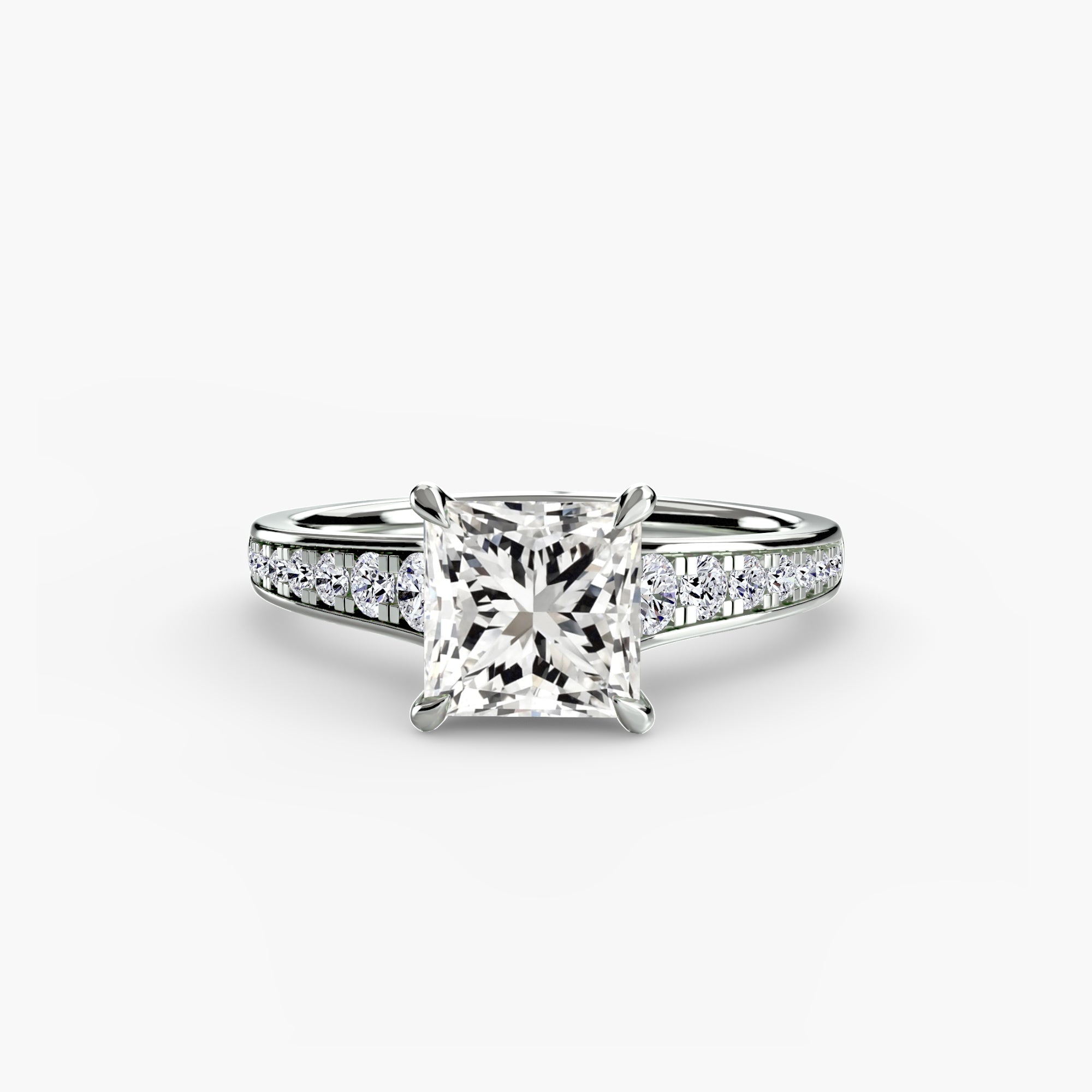 Solitaire with Pavé 7 EclectiCarat