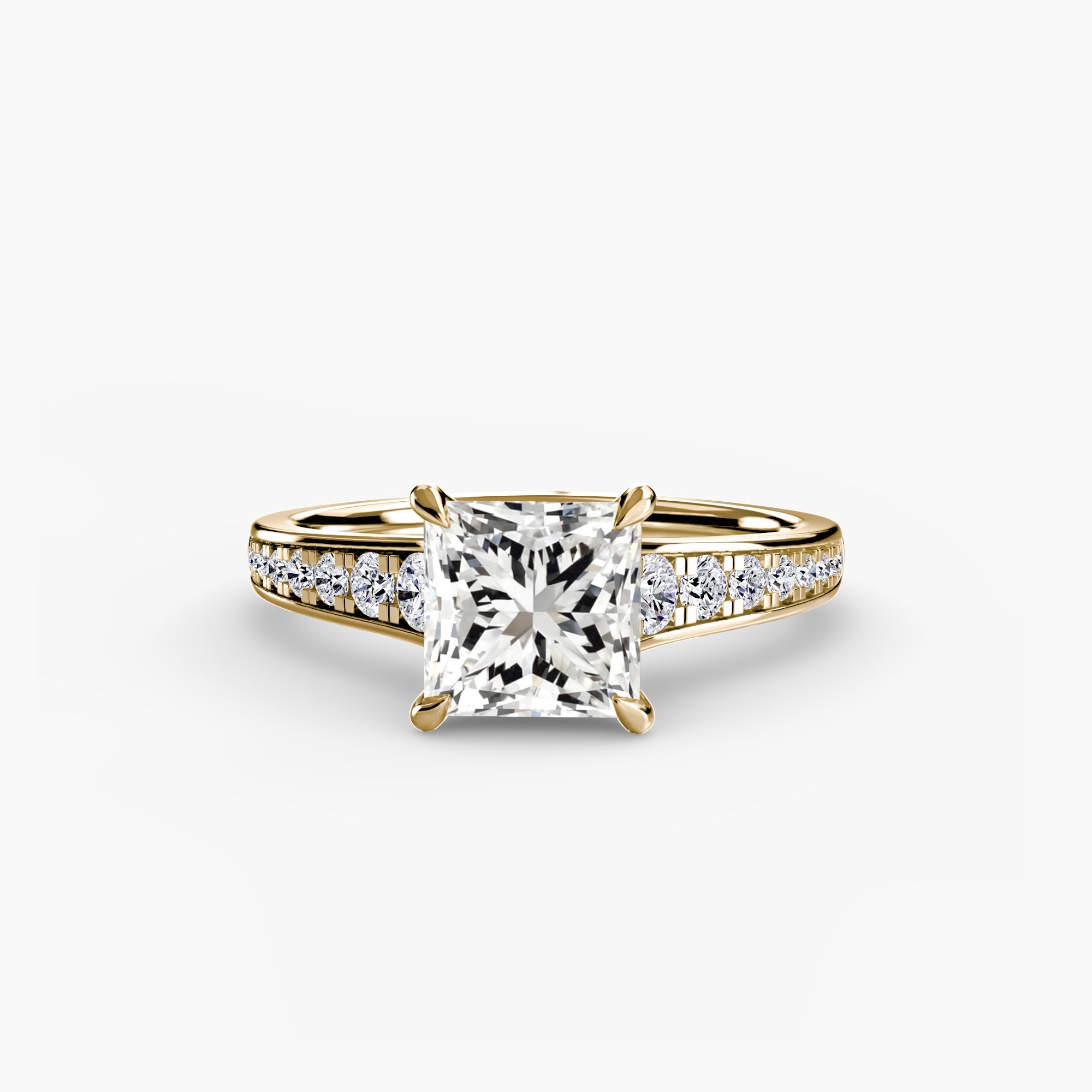 Solitaire with Pavé 7 EclectiCarat