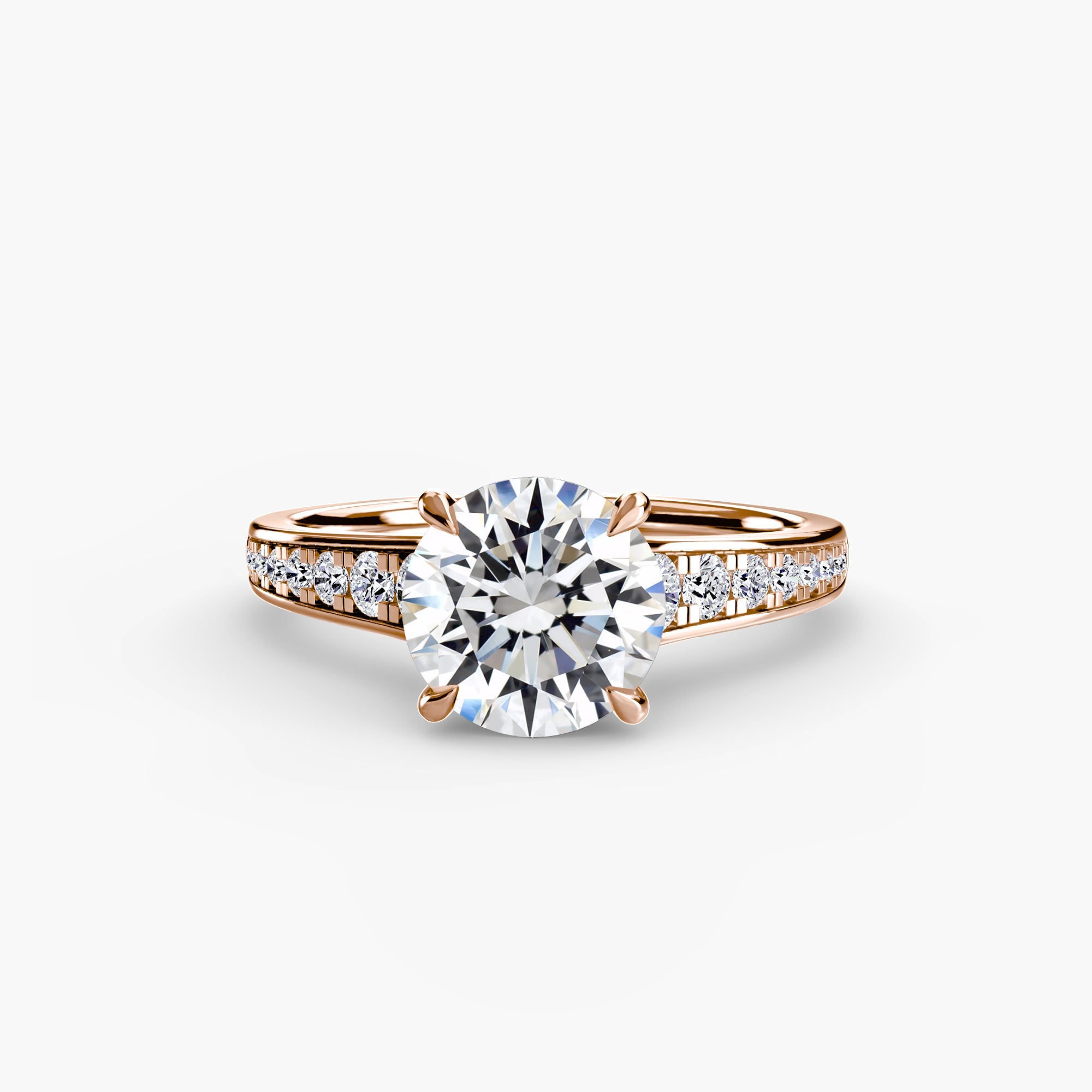 Solitaire with Pavé 7 EclectiCarat
