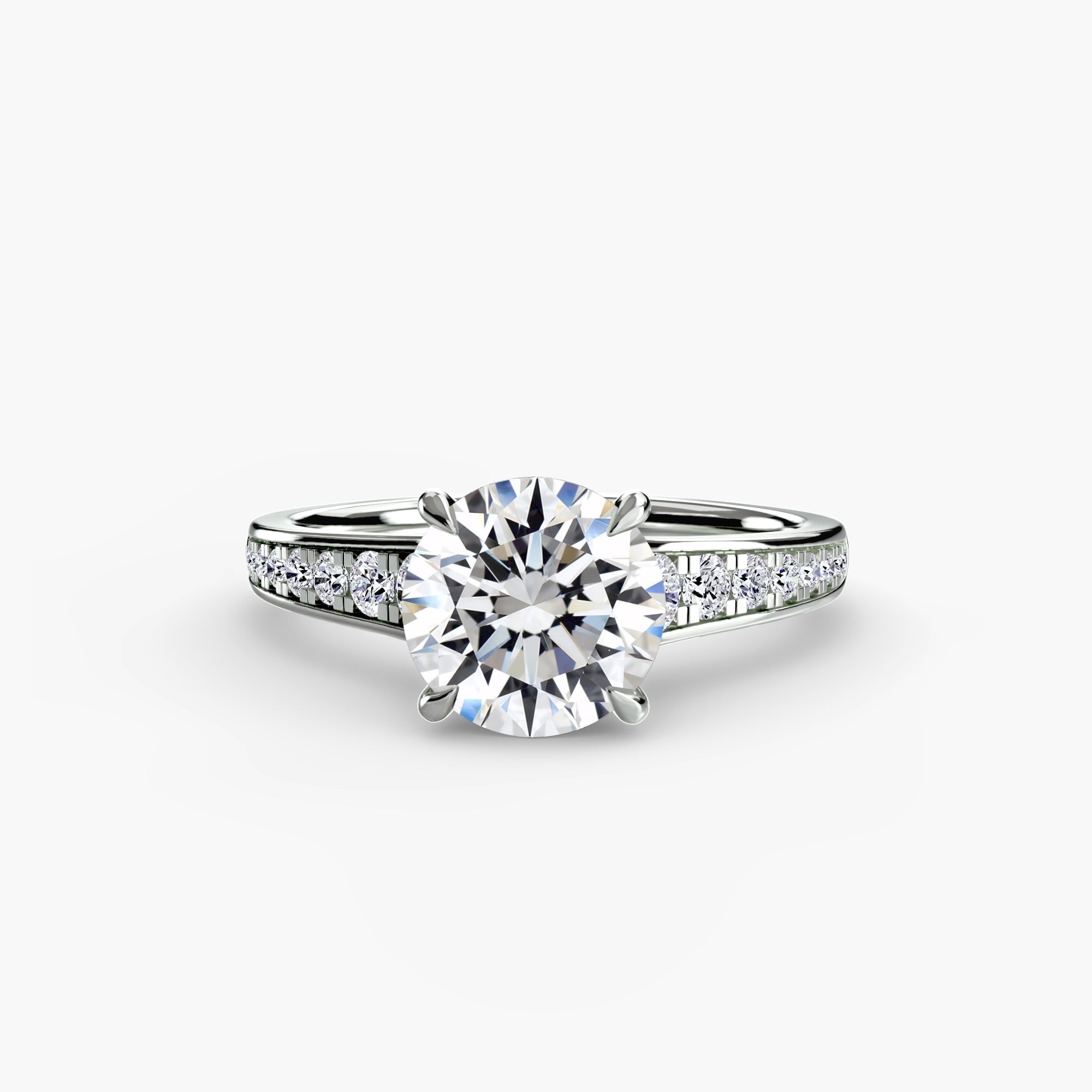 Solitaire with Pavé 7 EclectiCarat