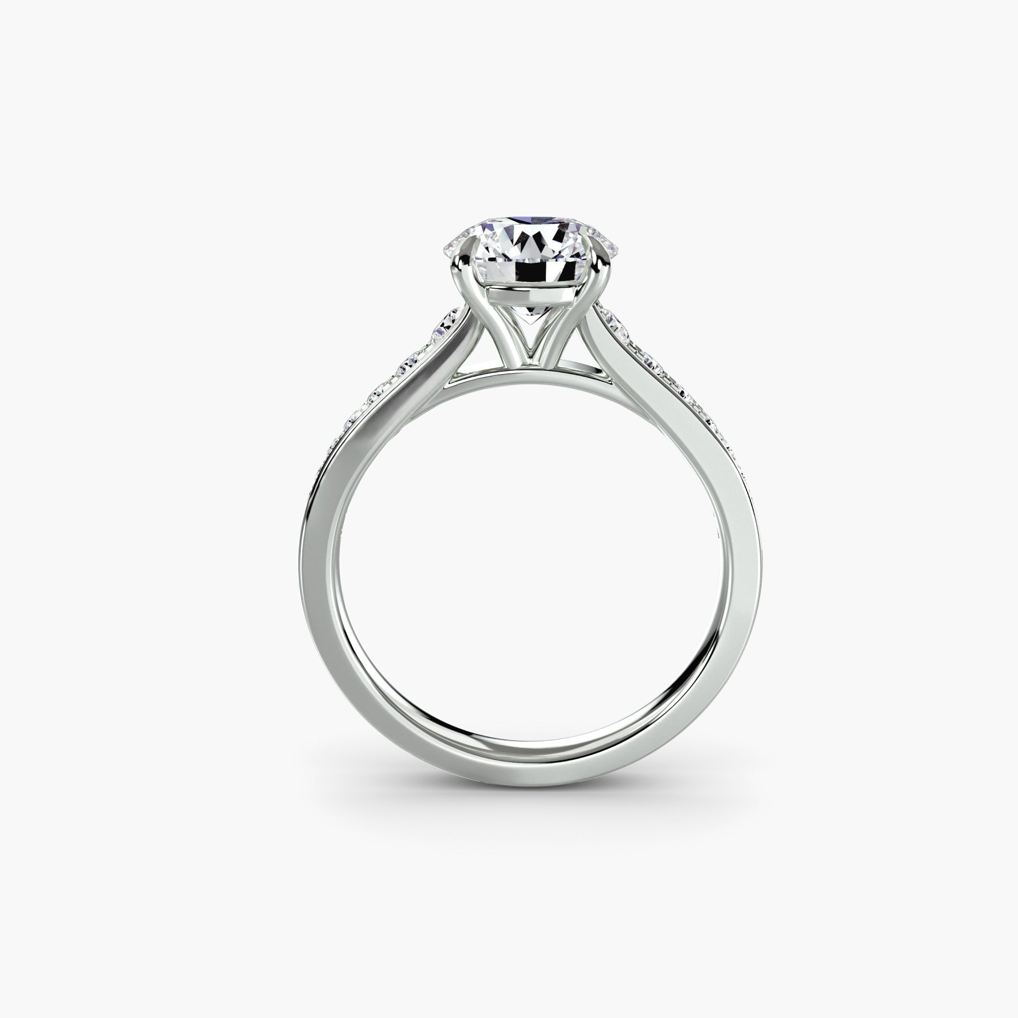 Solitaire with Pavé 7 EclectiCarat