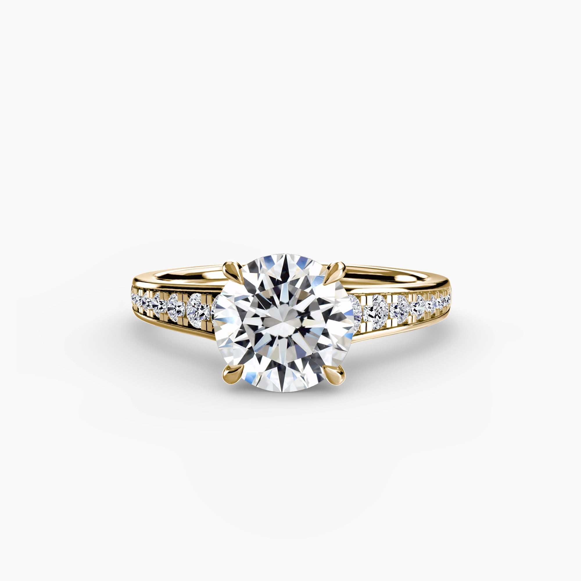 Solitaire with Pavé 7 EclectiCarat
