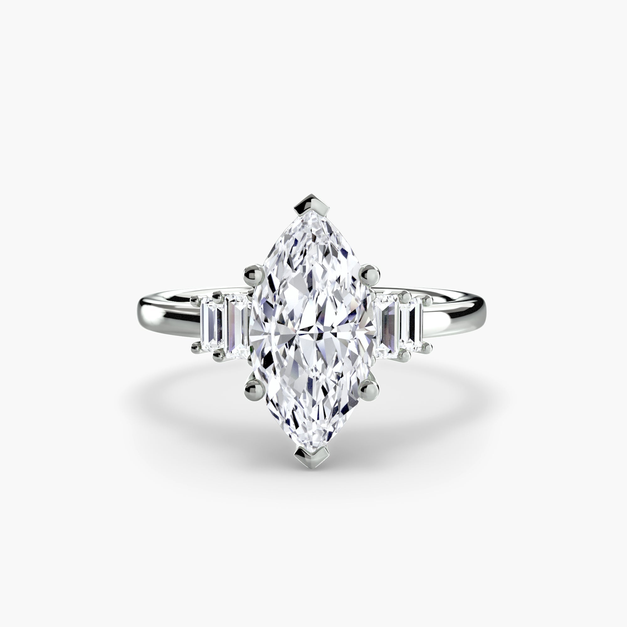 Baguette Accent Solitaire EclectiCarat