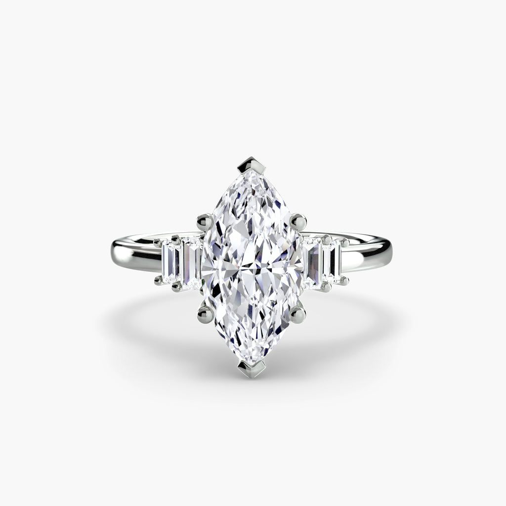 Baguette Accent Solitaire EclectiCarat