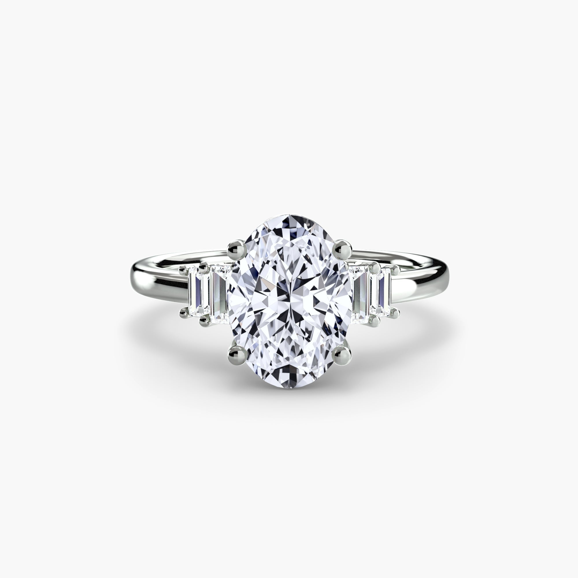 Baguette Accent Solitaire EclectiCarat