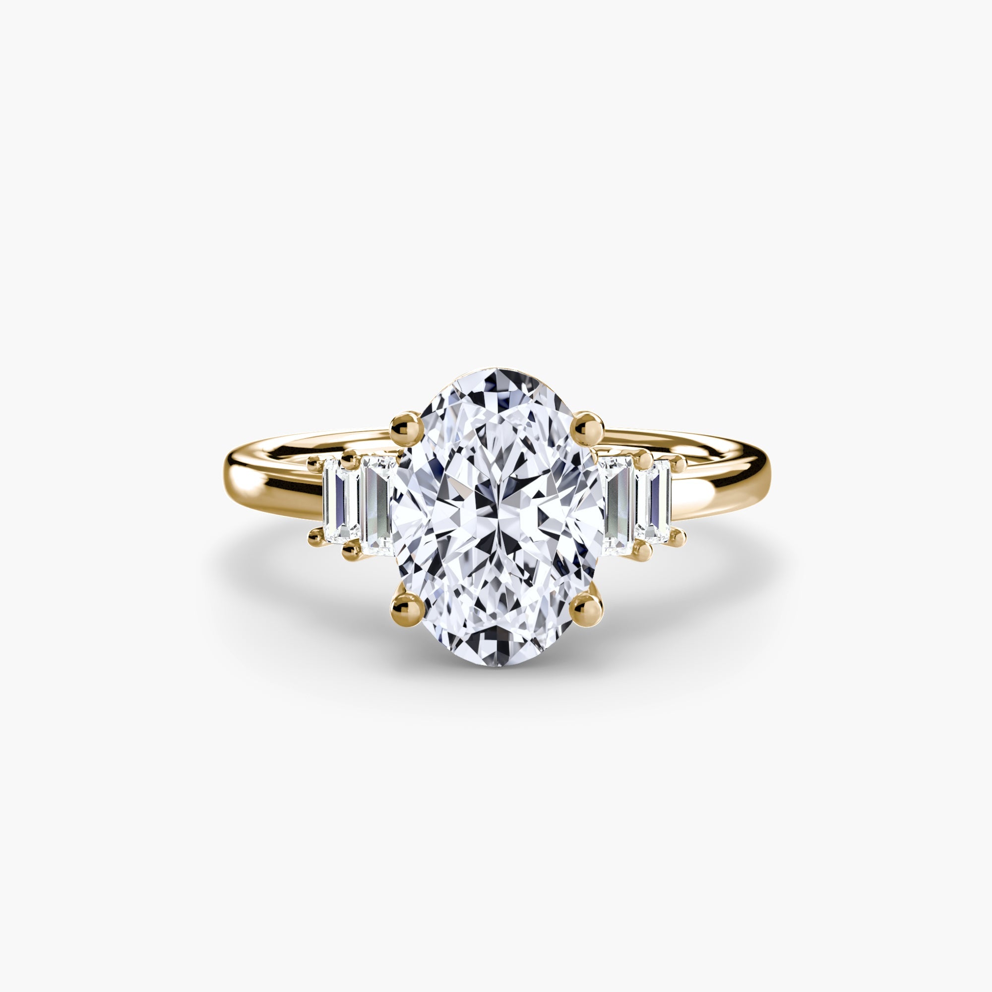 Baguette Accent Solitaire EclectiCarat