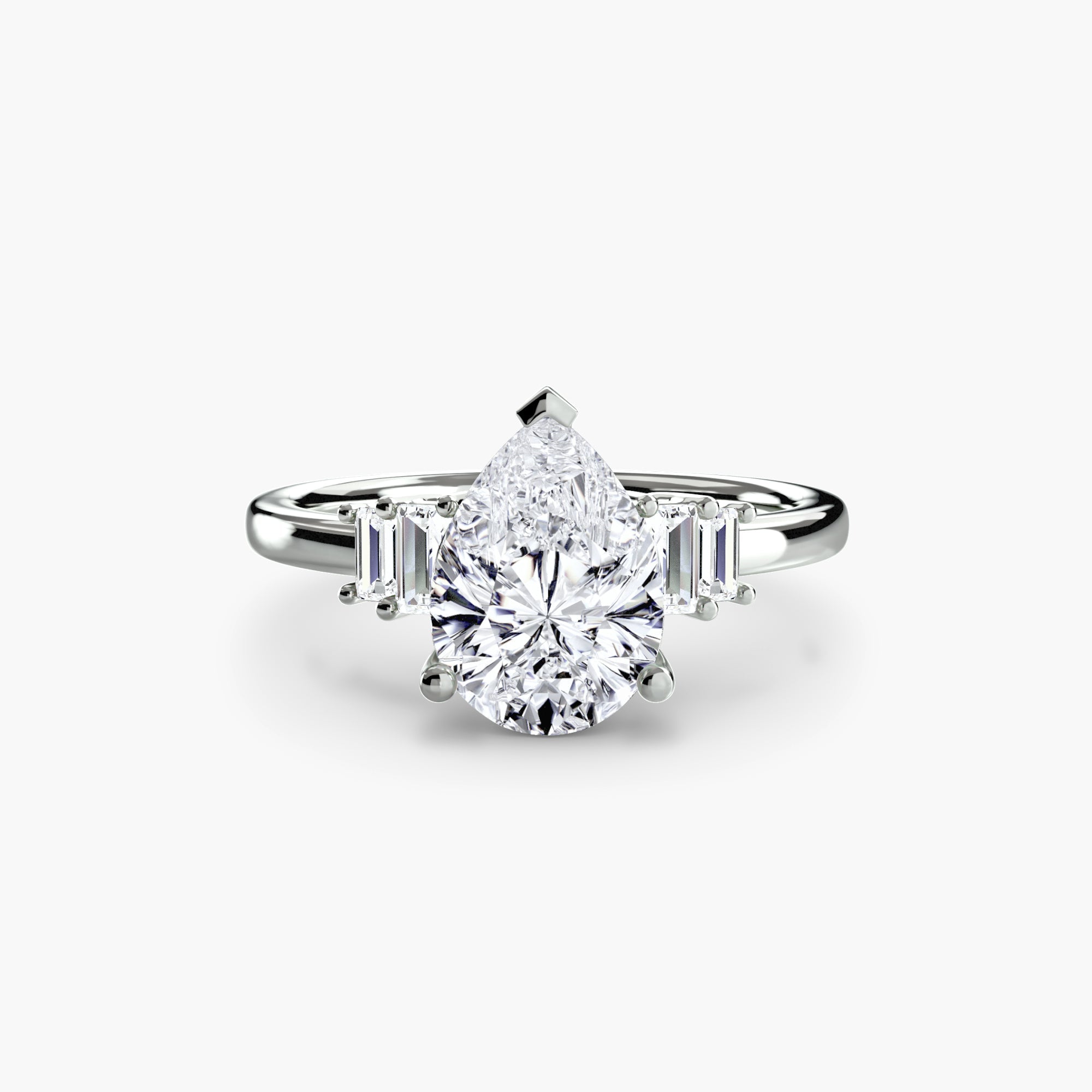 Baguette Accent Solitaire EclectiCarat