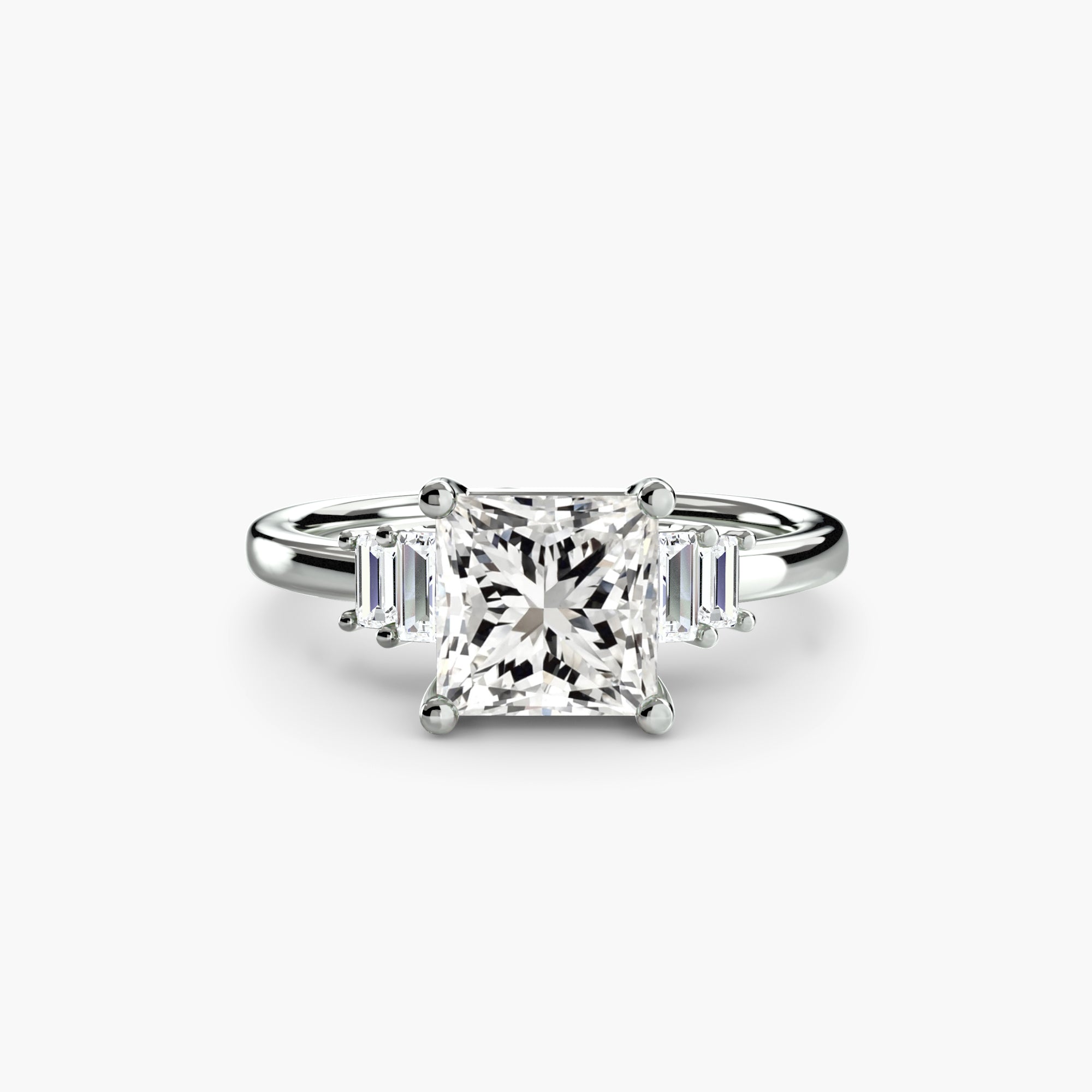 Baguette Accent Solitaire EclectiCarat
