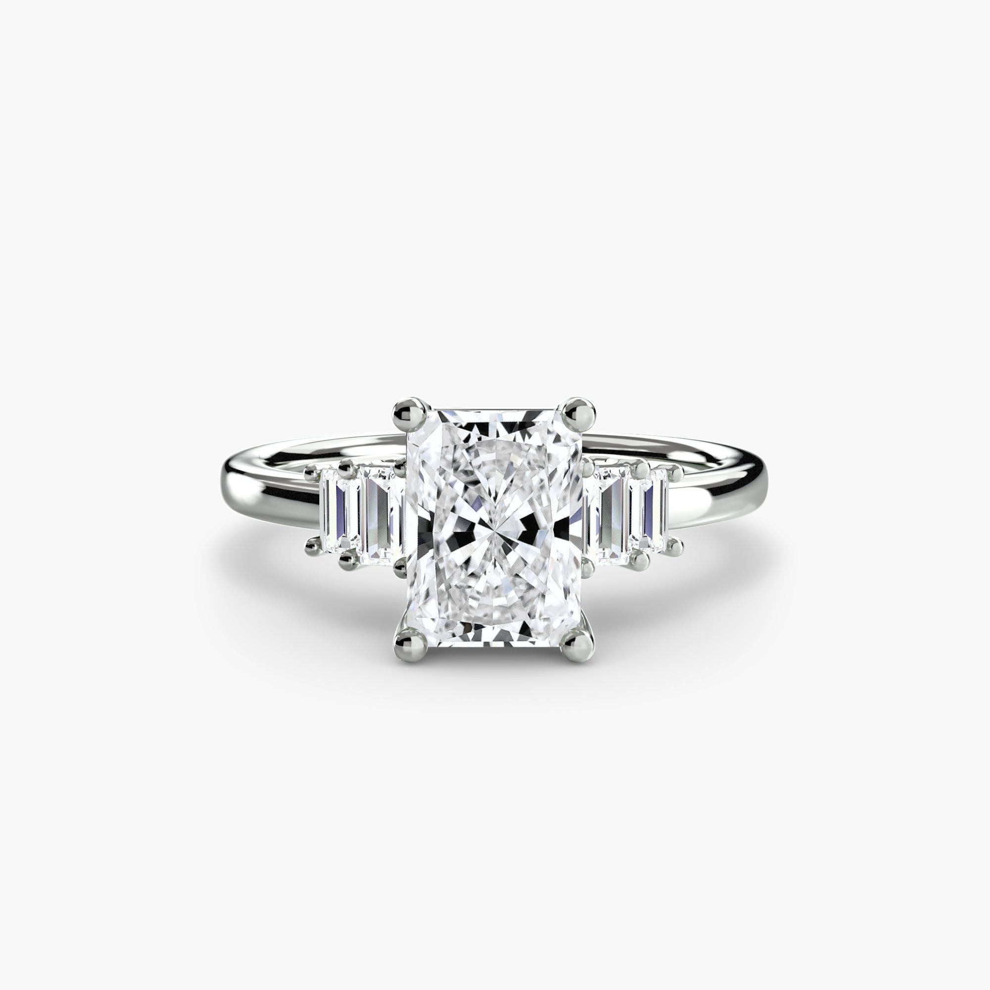 Baguette Accent Solitaire EclectiCarat