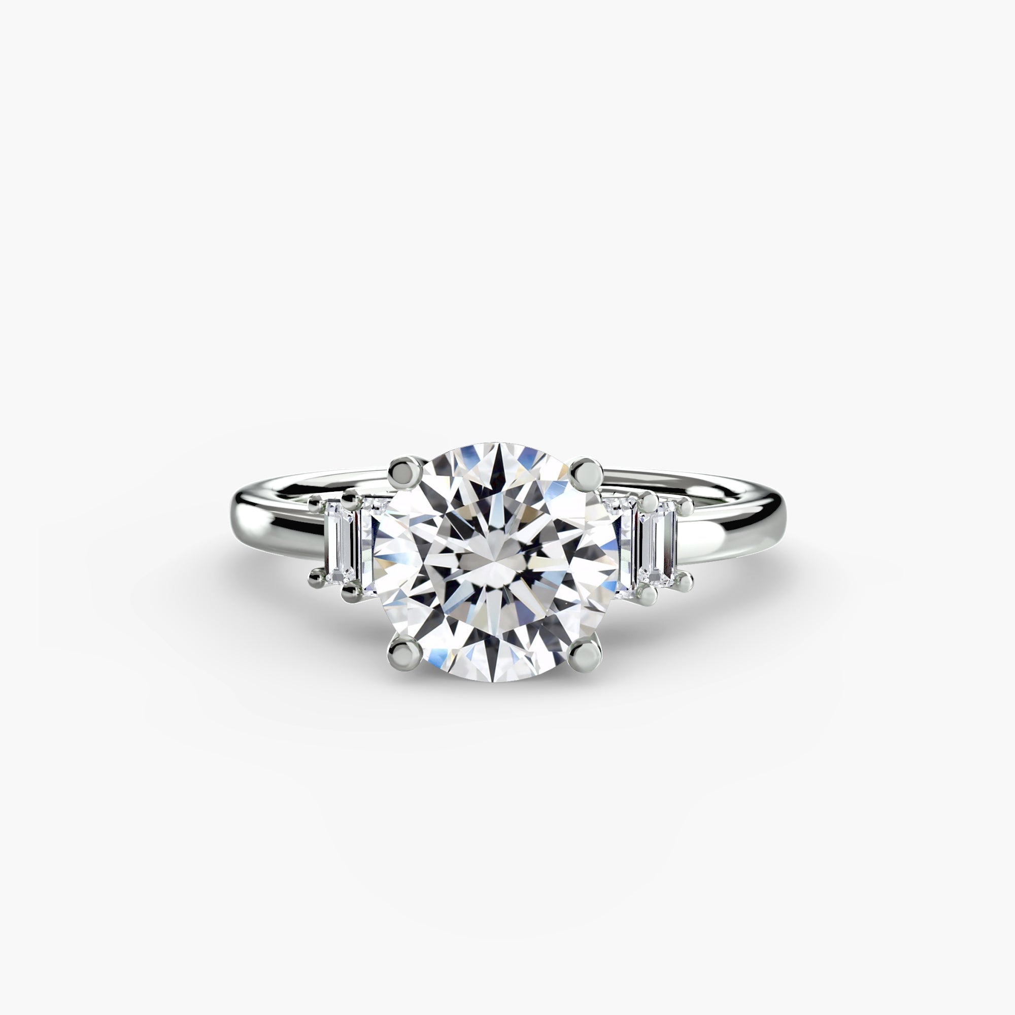 Baguette Accent Solitaire EclectiCarat