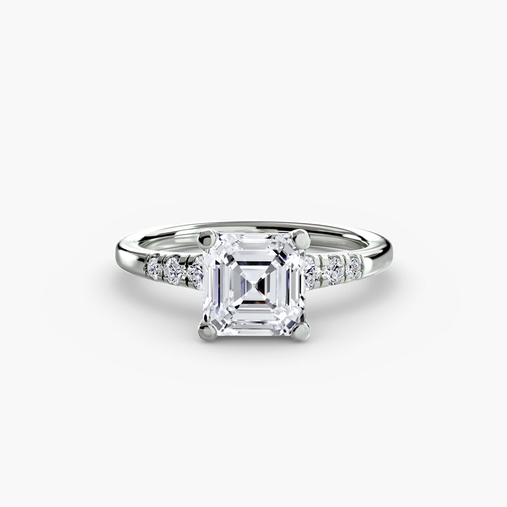 Solitaire with Shoulder Accents EclectiCarat