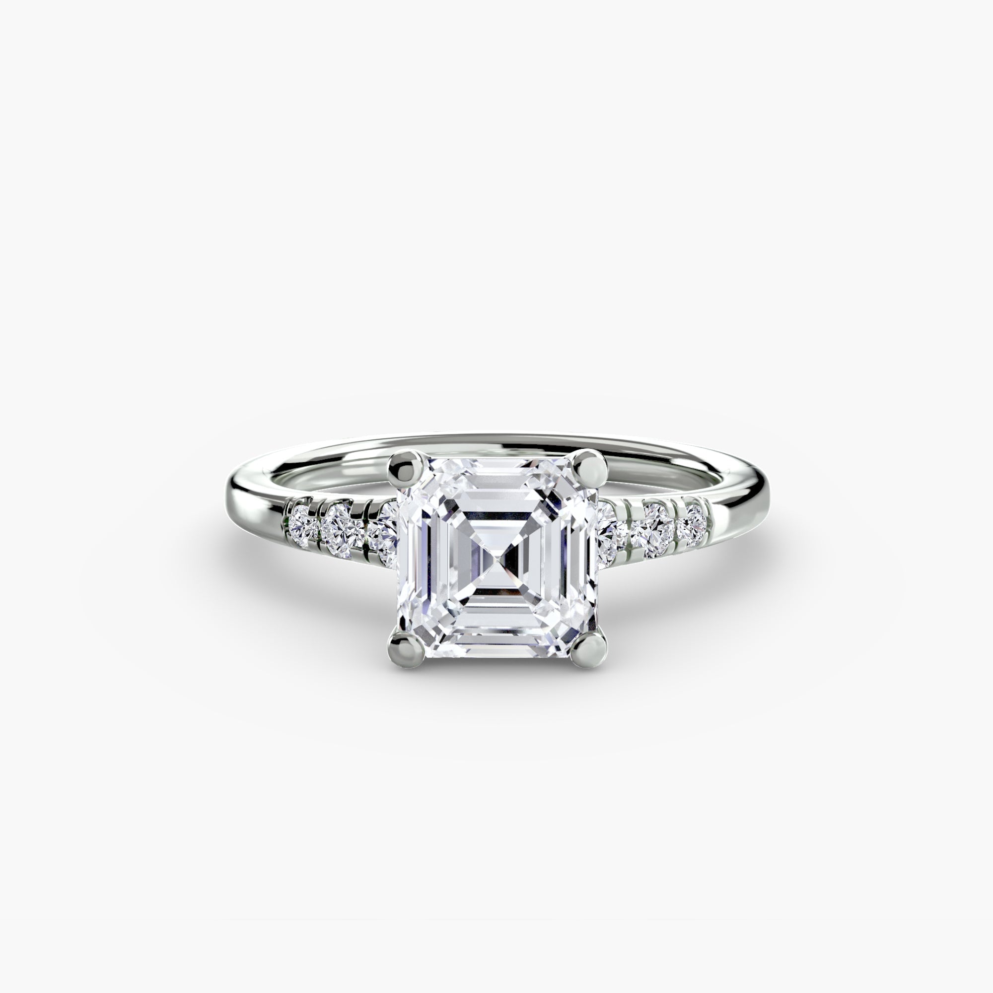 Solitaire with Shoulder Accents EclectiCarat