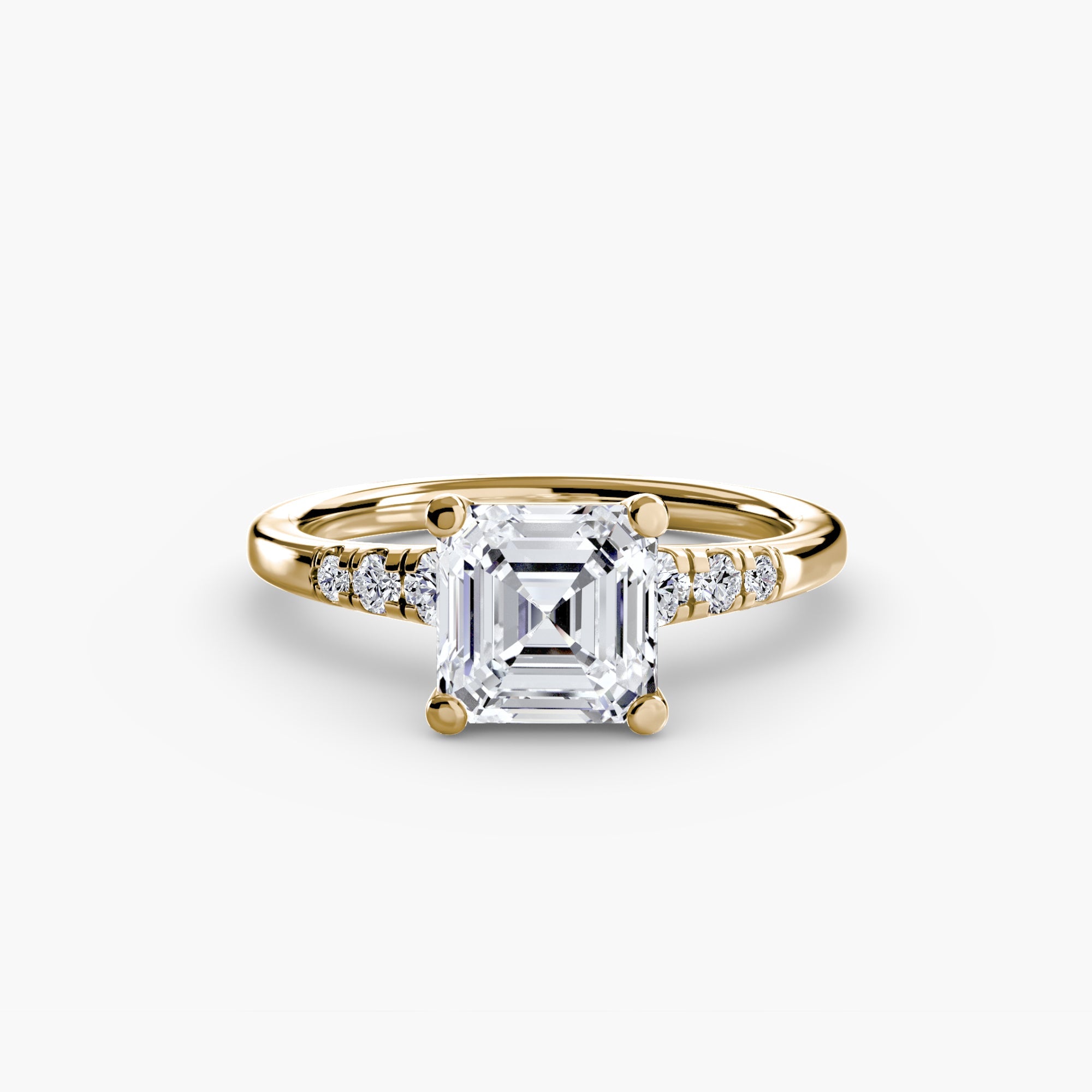 Solitaire with Shoulder Accents EclectiCarat